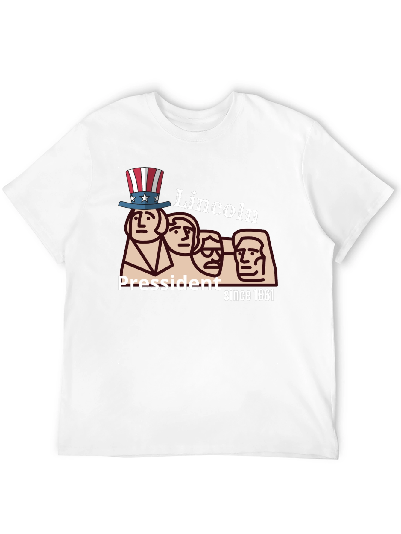 Lincoln President Since 1861 Mens Black T-Shirt