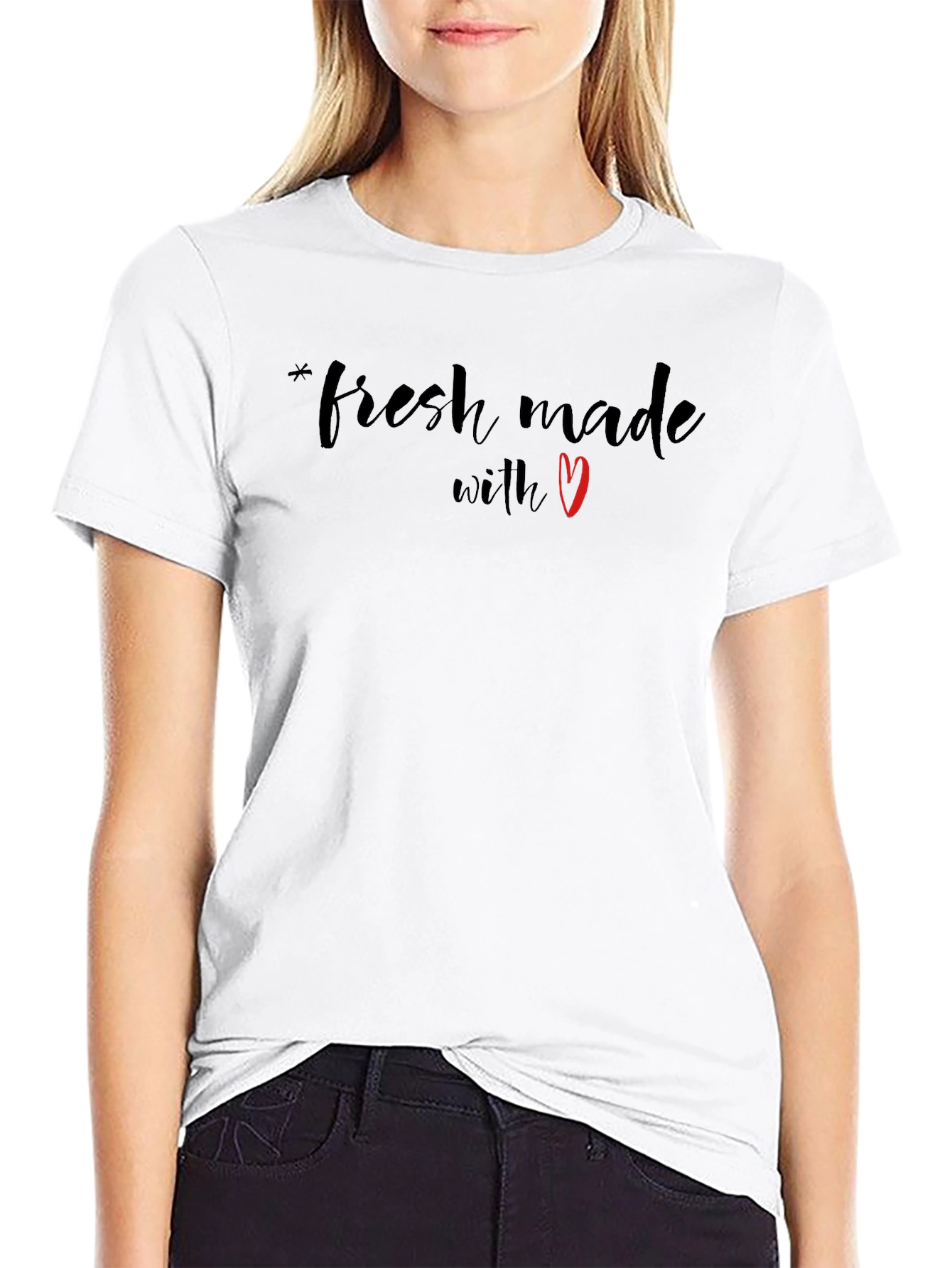 Fresh Made With Love Black Tee