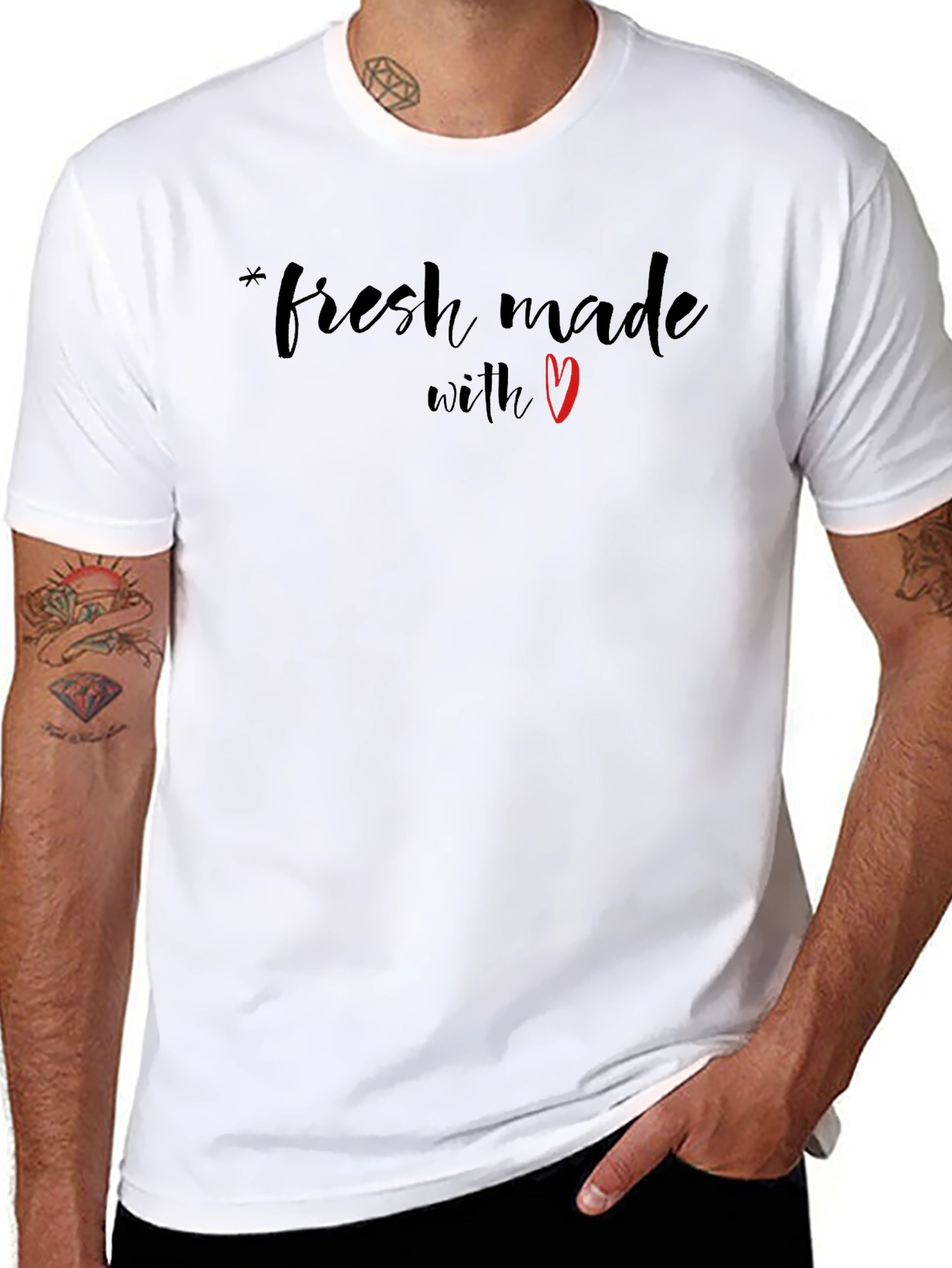 Fresh Made With Love Black Tee