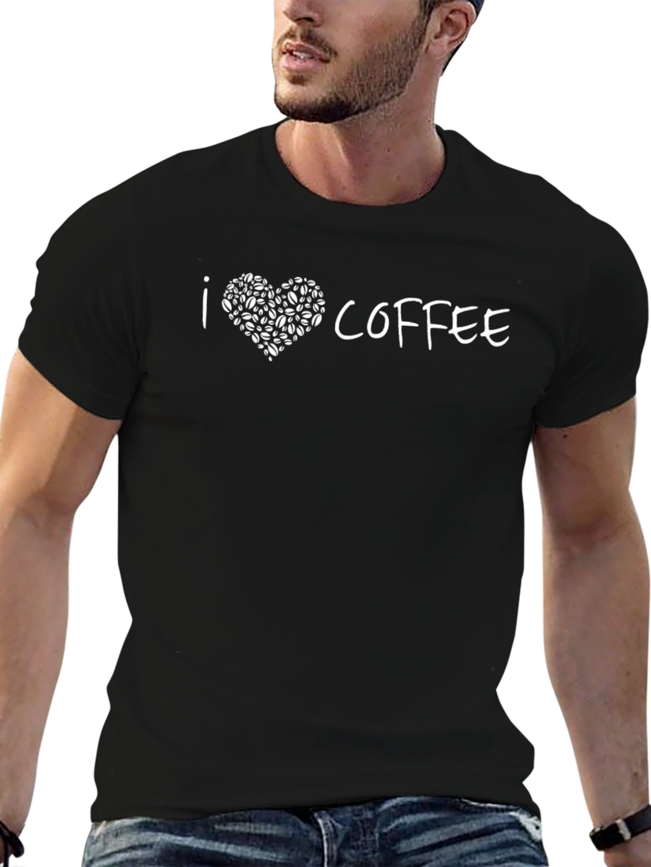 I Heart Coffee Black T-Shirt