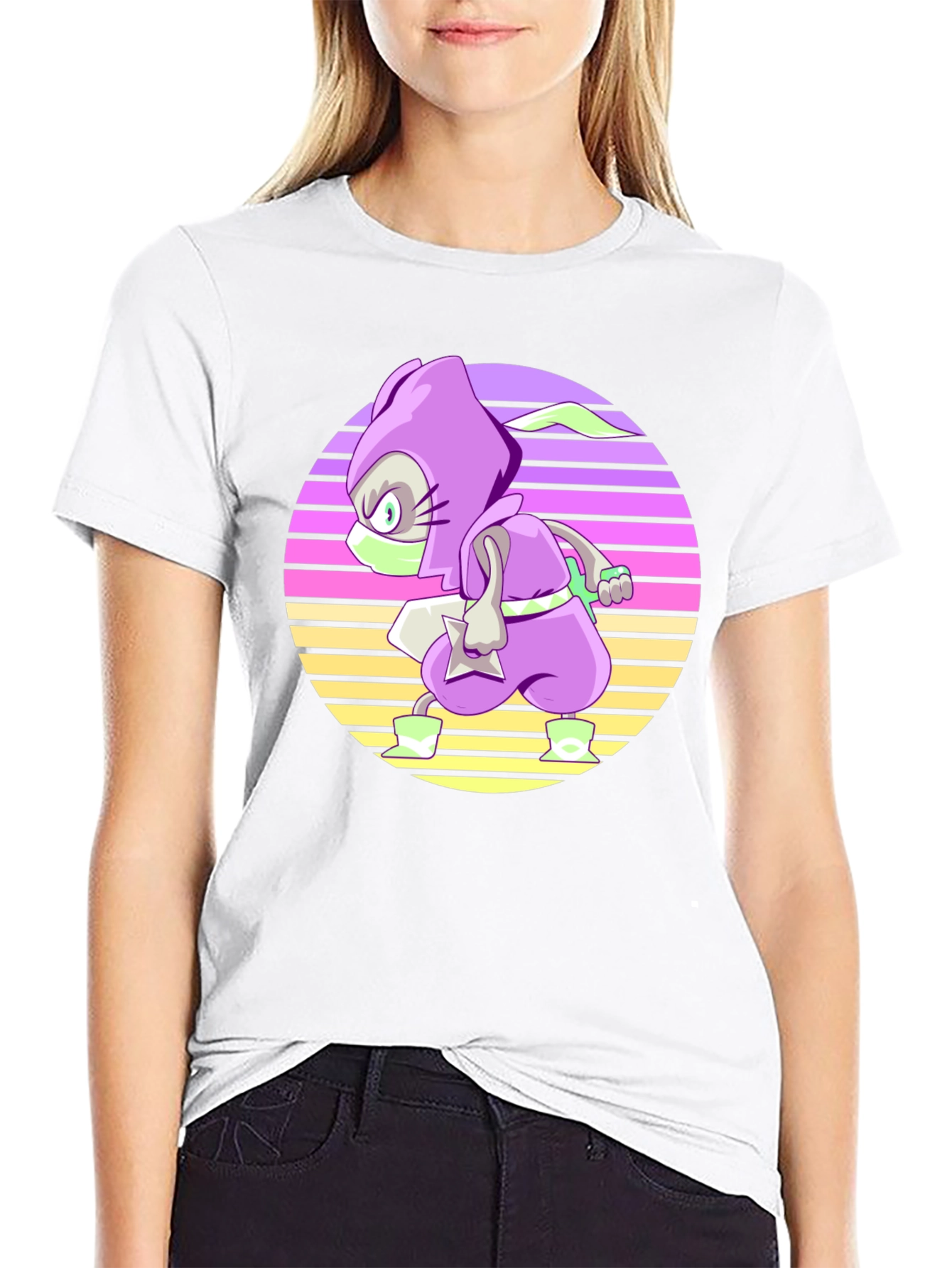 Retro Ninja T-Shirt - Cool Cartoon Style