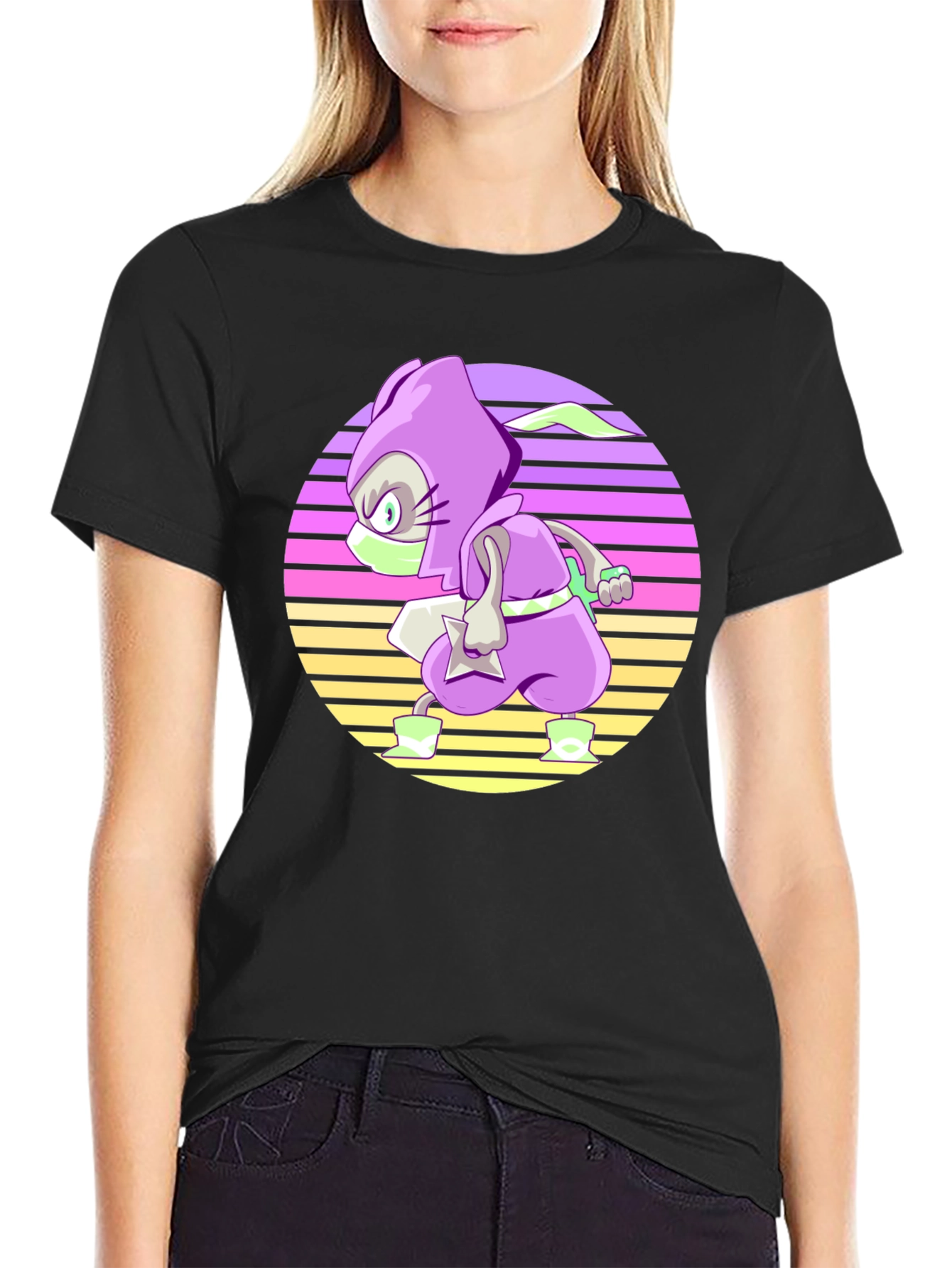 Retro Ninja T-Shirt - Cool Cartoon Style