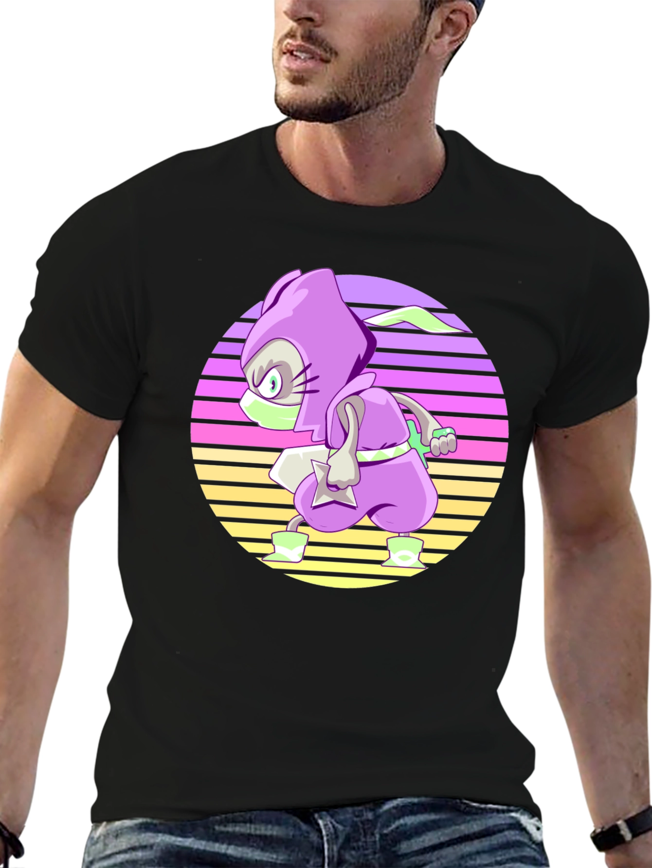 Retro Ninja T-Shirt - Cool Cartoon Style