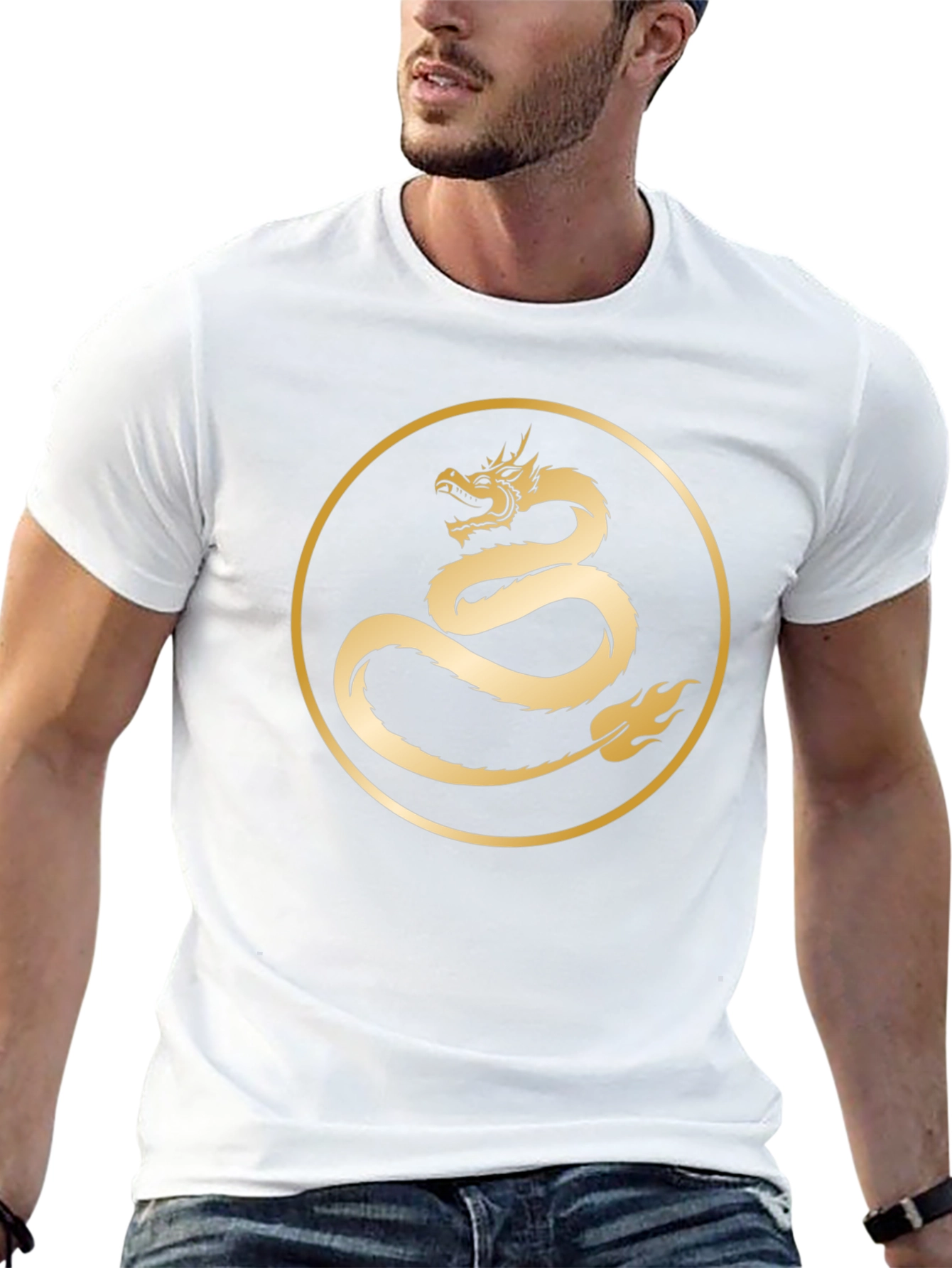 Dragon Circle Graphic Tee - Black