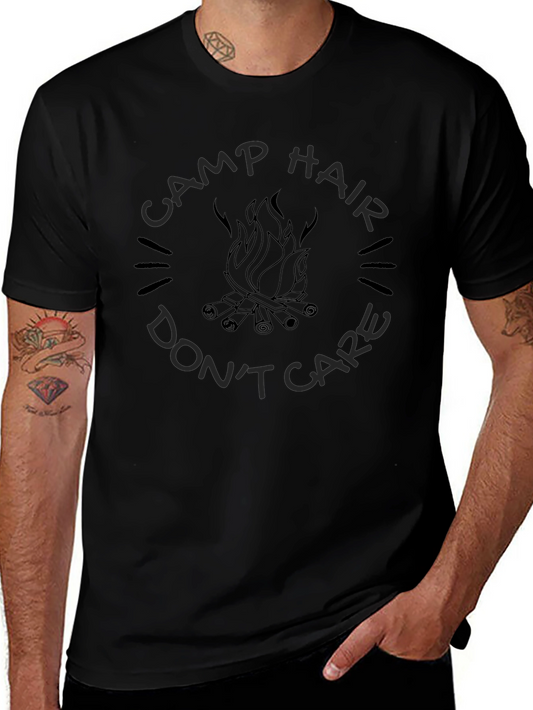 Camp Hair Dont Care T-Shirt - Black
