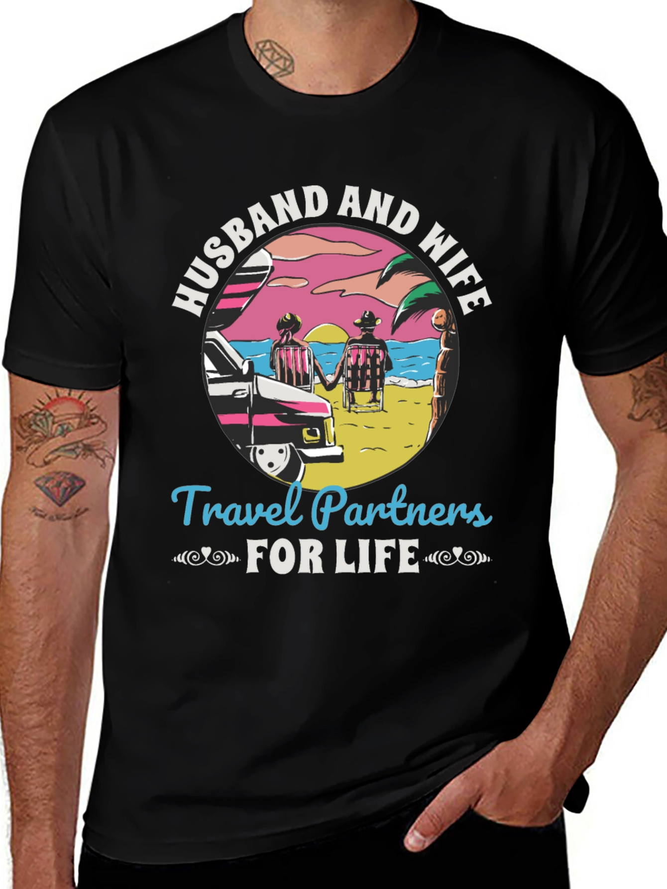 Husband and Wife Travel Partners T-Shirt