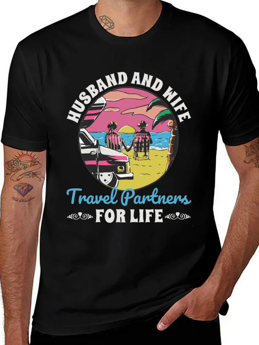 Husband and Wife Travel Partners T-Shirt