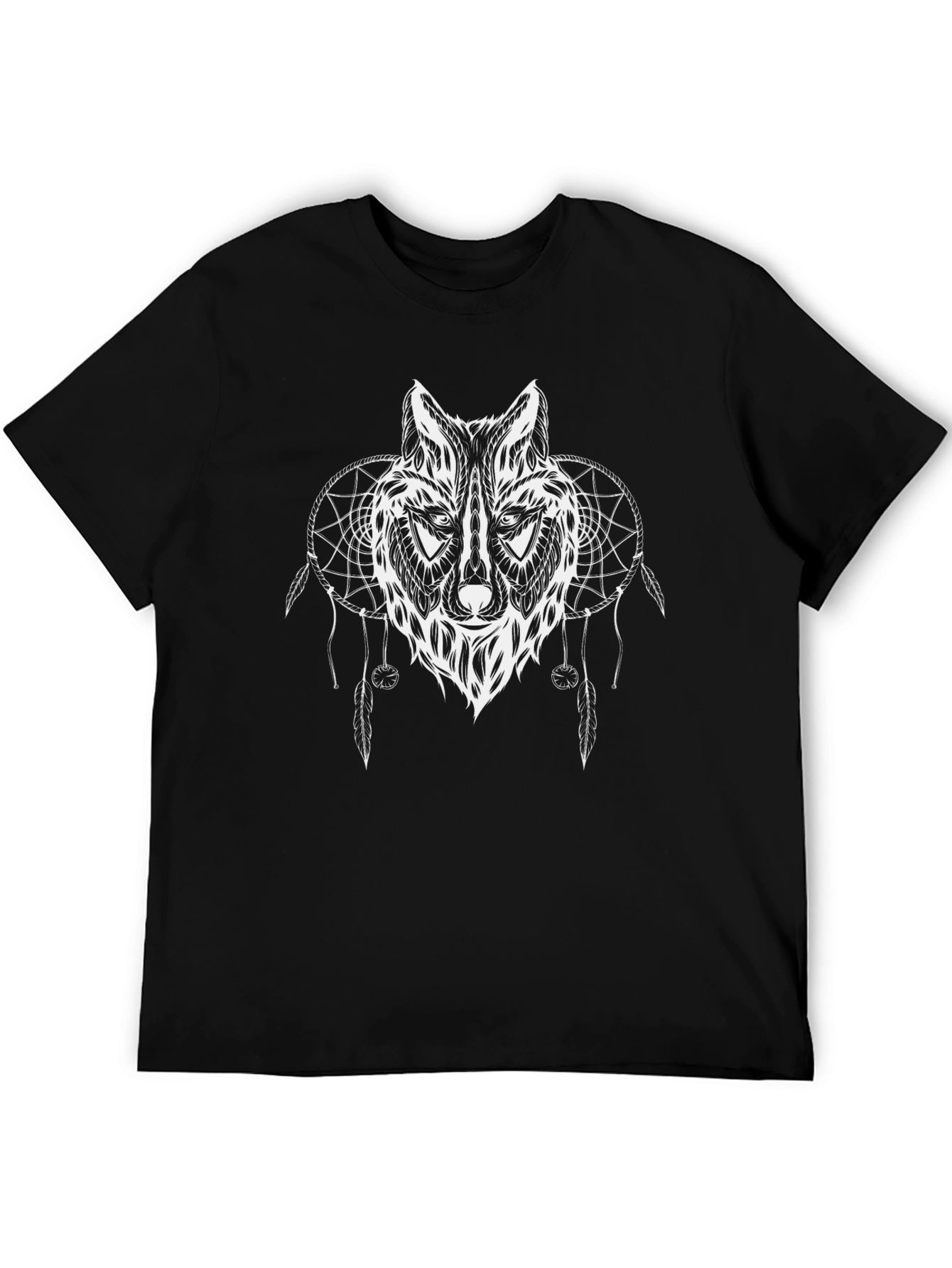 Wolf Dreamcatcher Black Graphic Tee