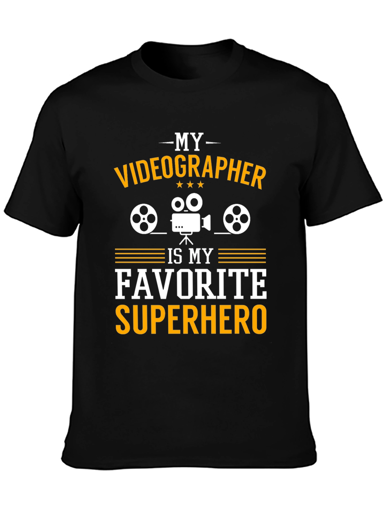 Videographer Superhero Graphic Tee - Black