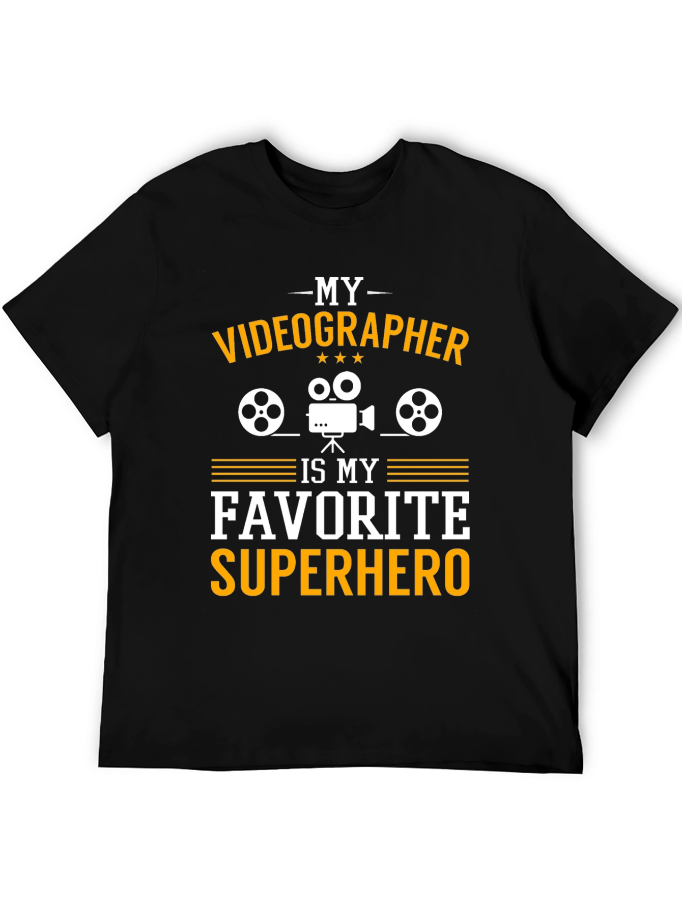 Videographer Superhero Graphic Tee - Black