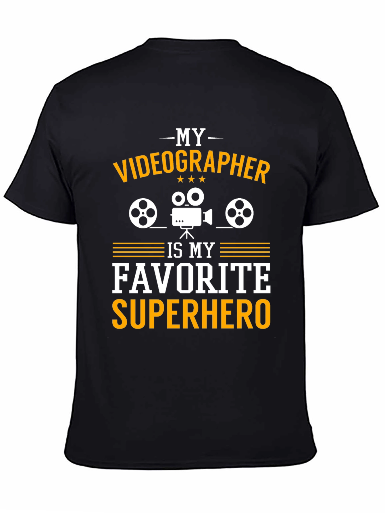 Videographer Superhero Graphic Tee - Black