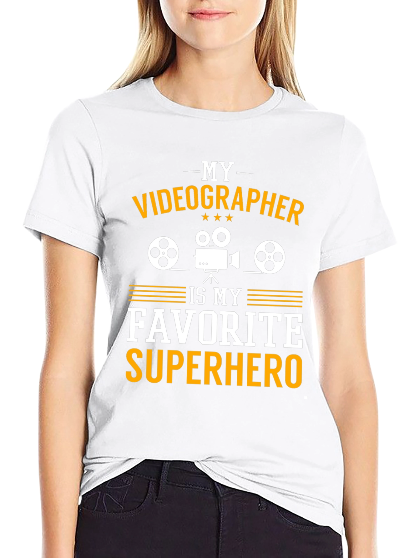 Videographer Superhero Graphic Tee - Black