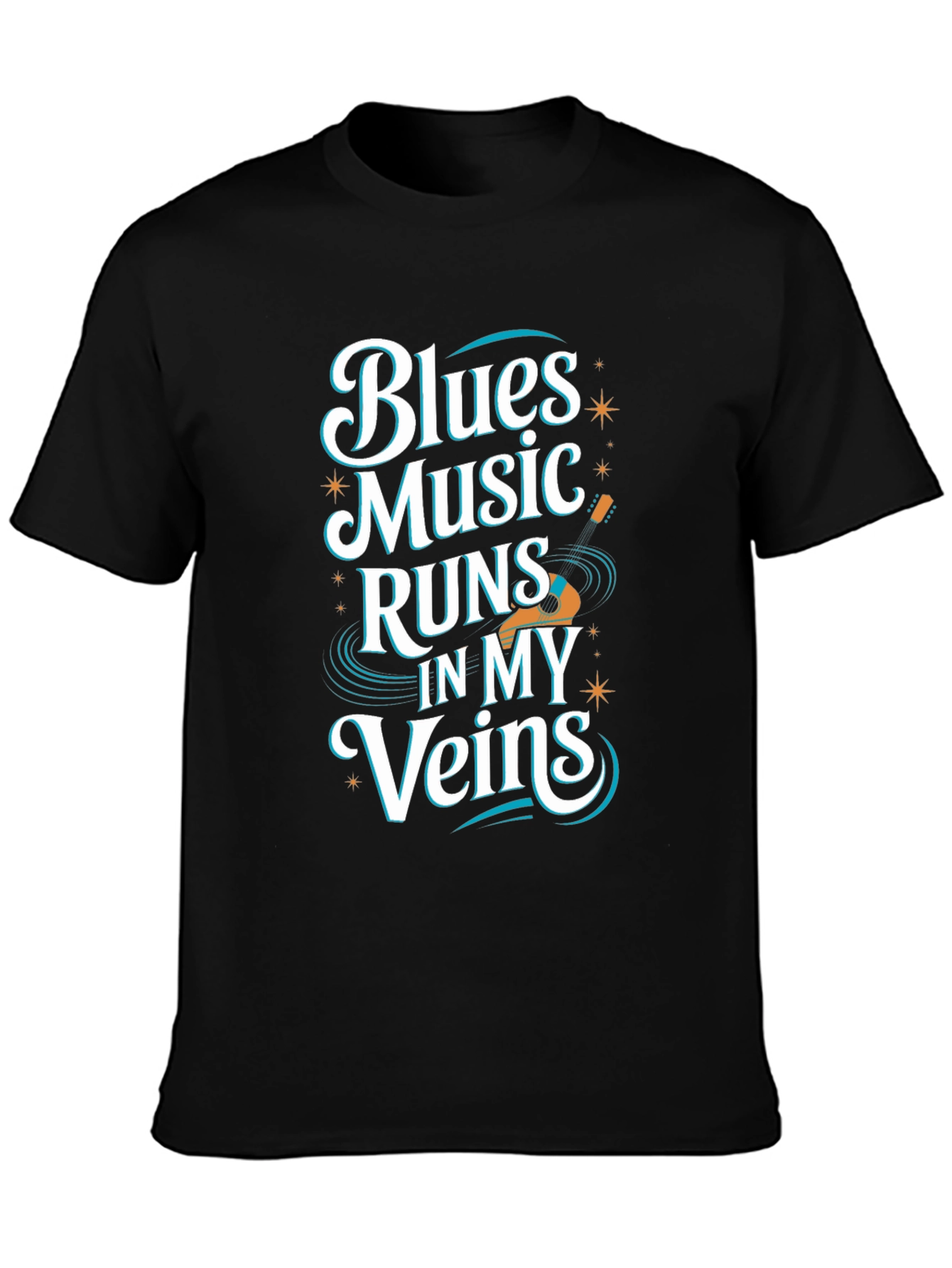 Blues Music T-Shirt: Runs In My Veins