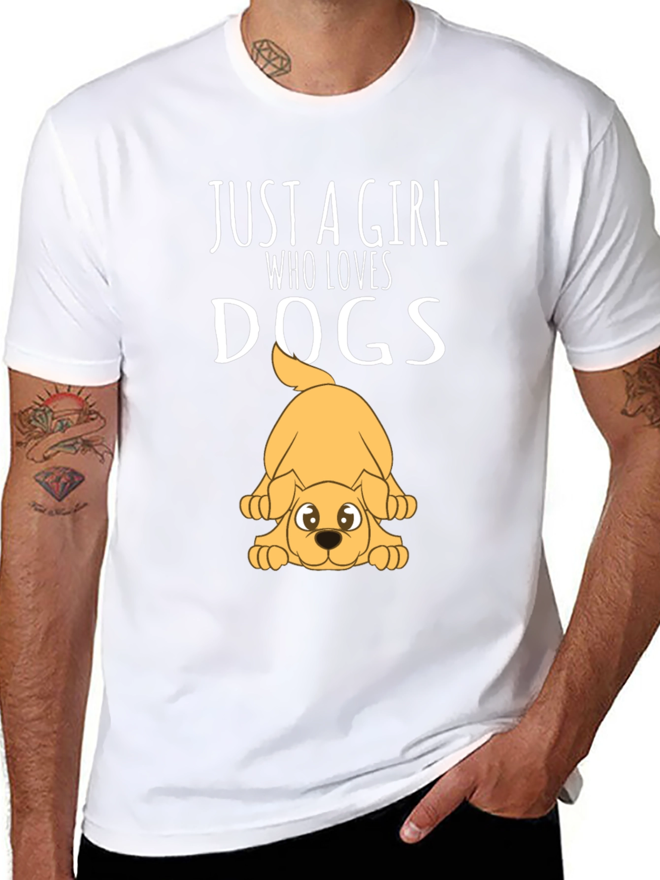 Girl Who Loves Dogs Graphic T-Shirt