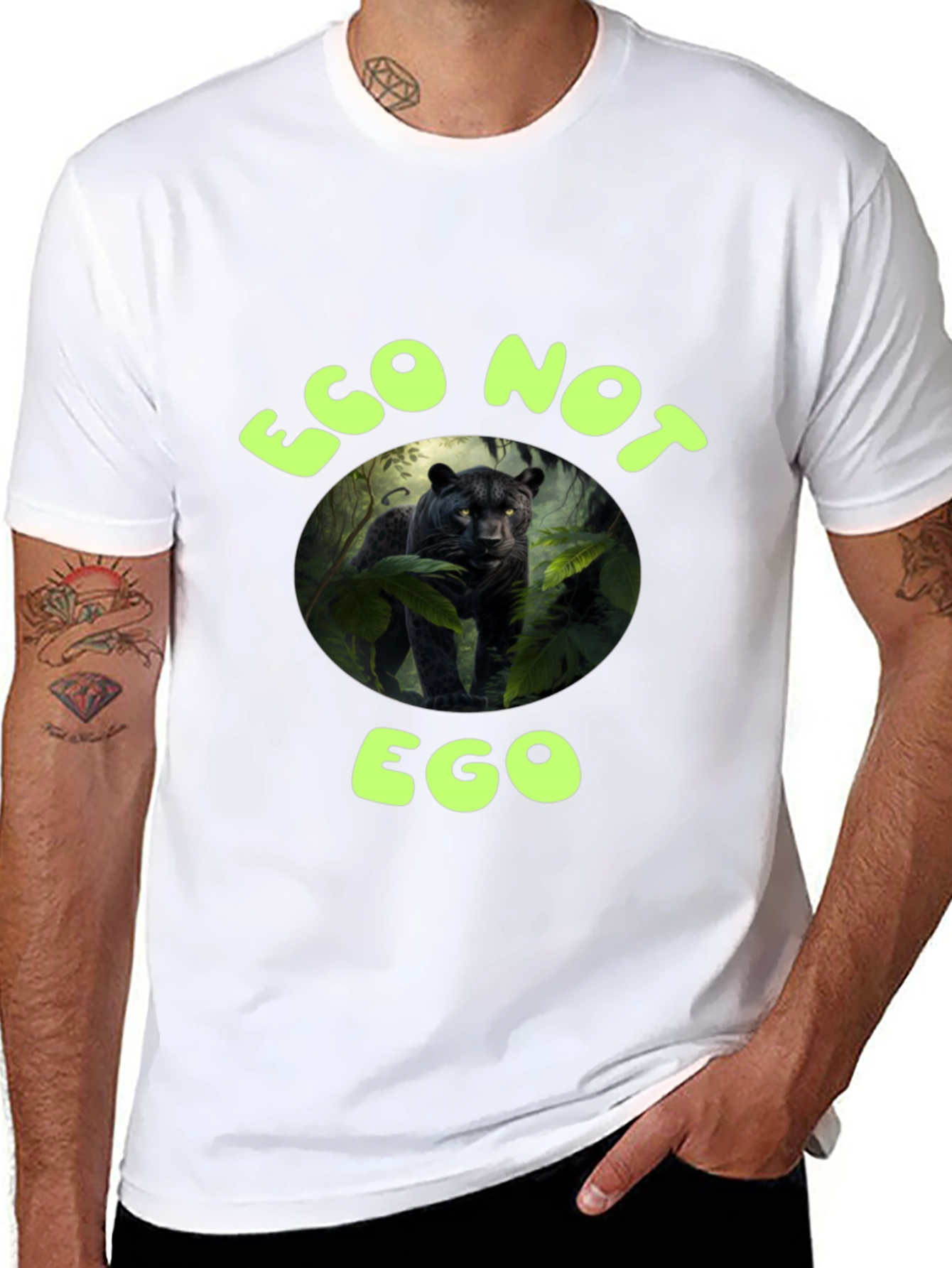 Eco Not Ego Panther Graphic Tee
