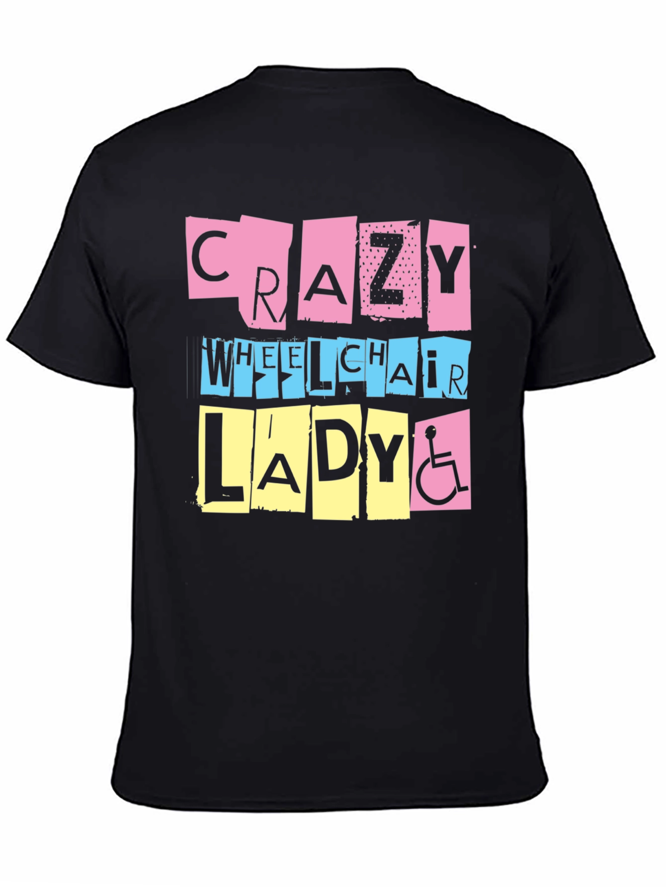 Crazy Wheelchair Lady Graphic Tee
