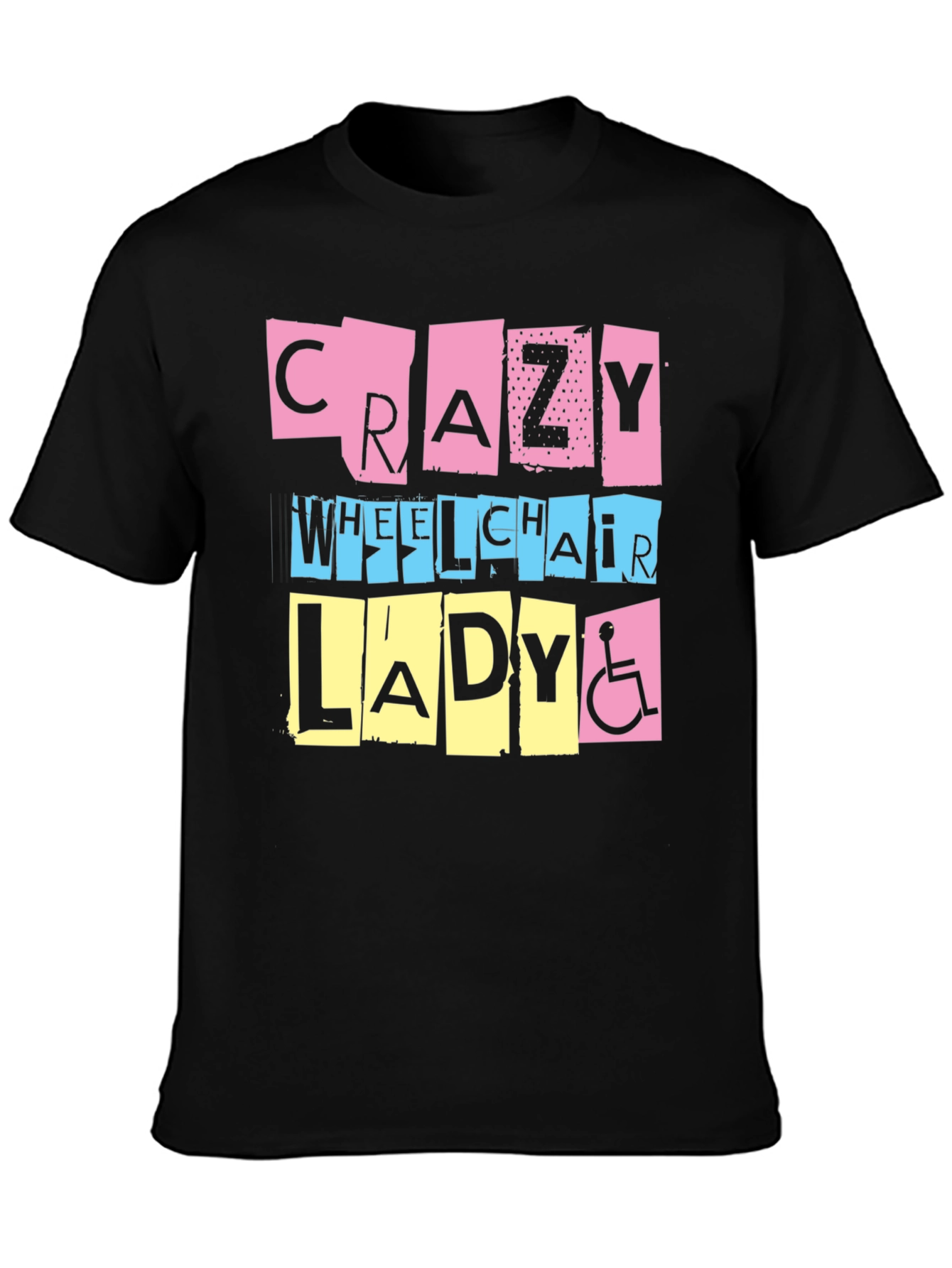 Crazy Wheelchair Lady Graphic Tee