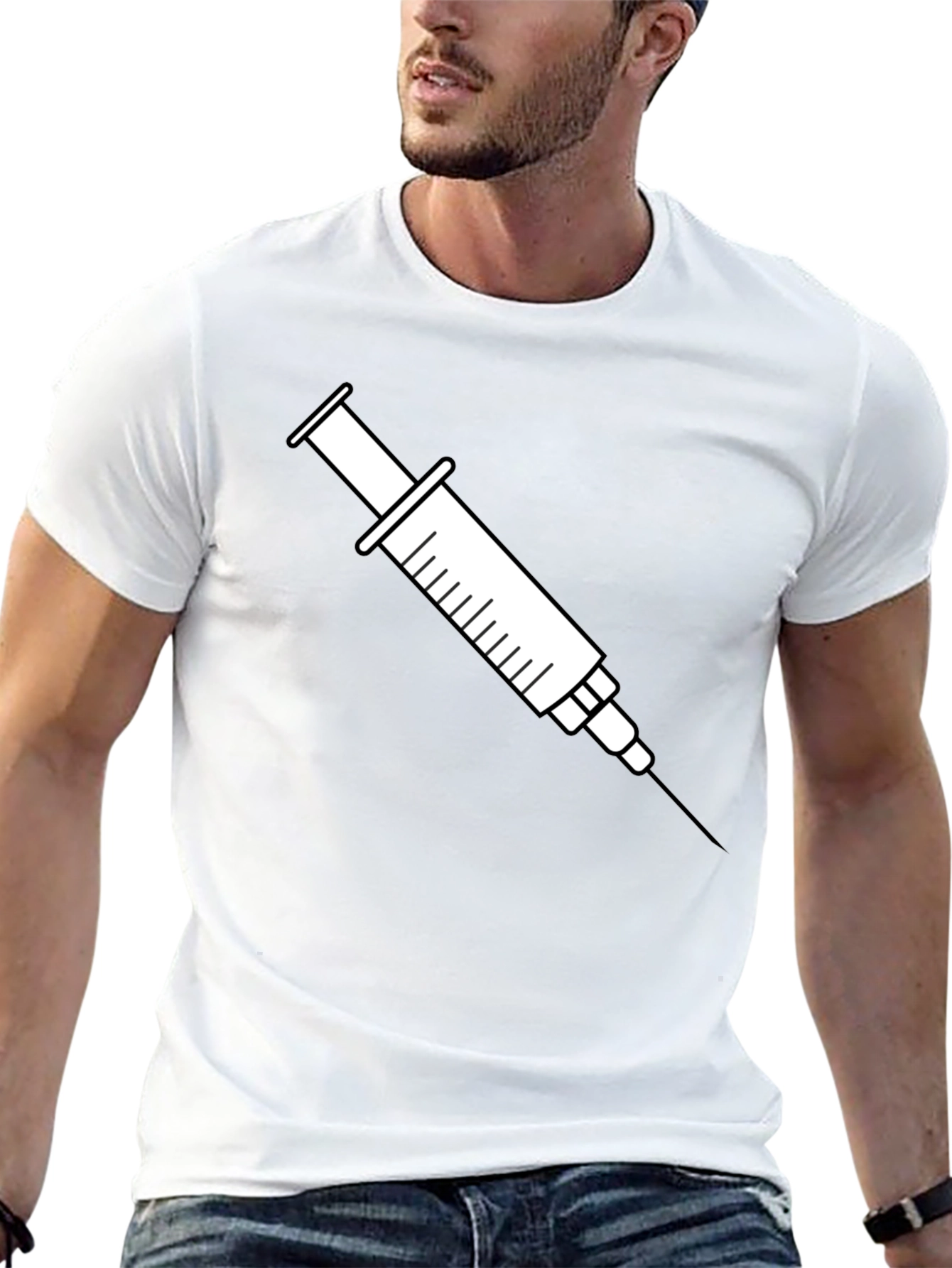 Syringe Graphic Tee - Novelty T-Shirt