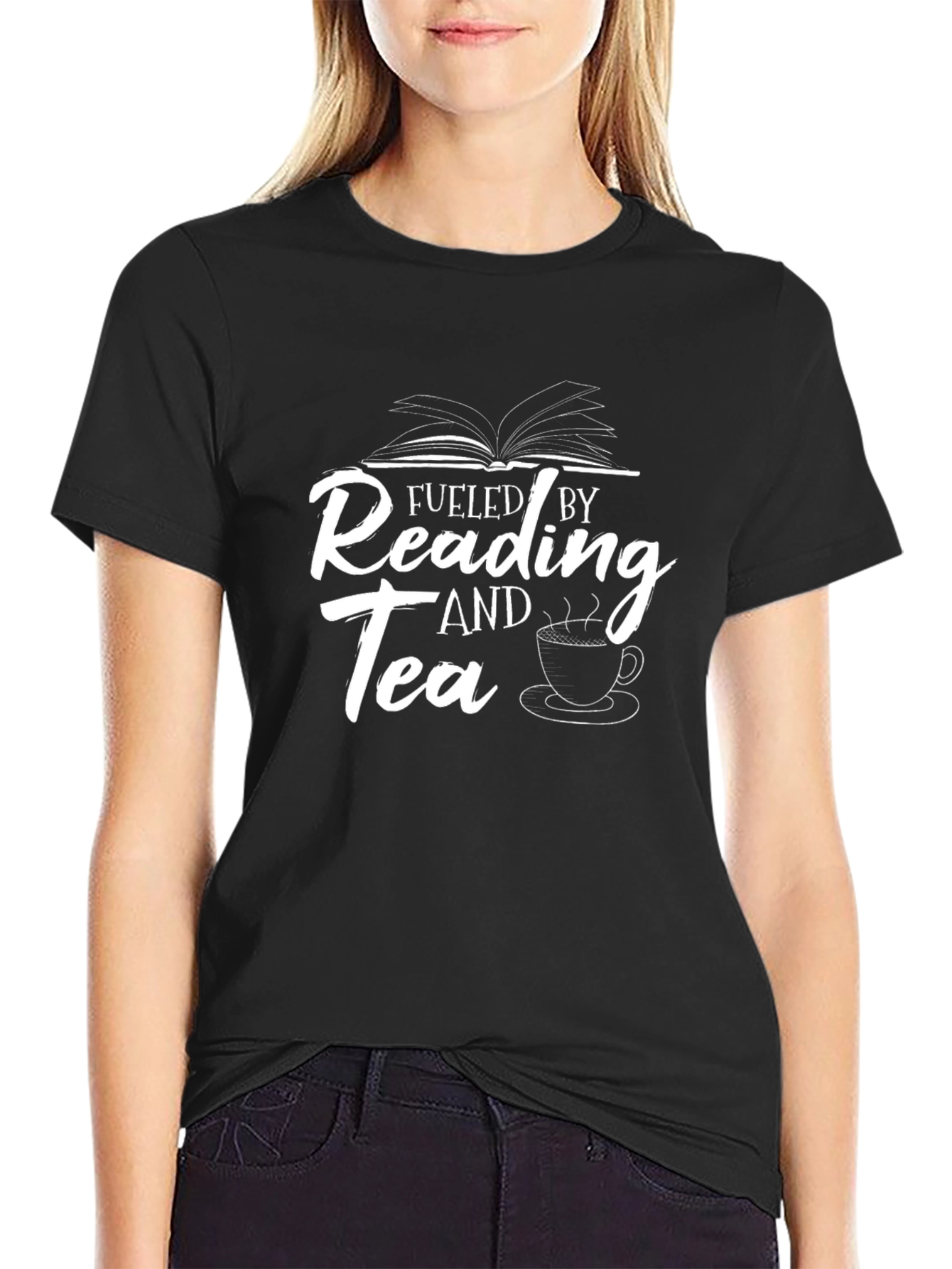 Fueled By Reading and Tea Graphic T-Shirt