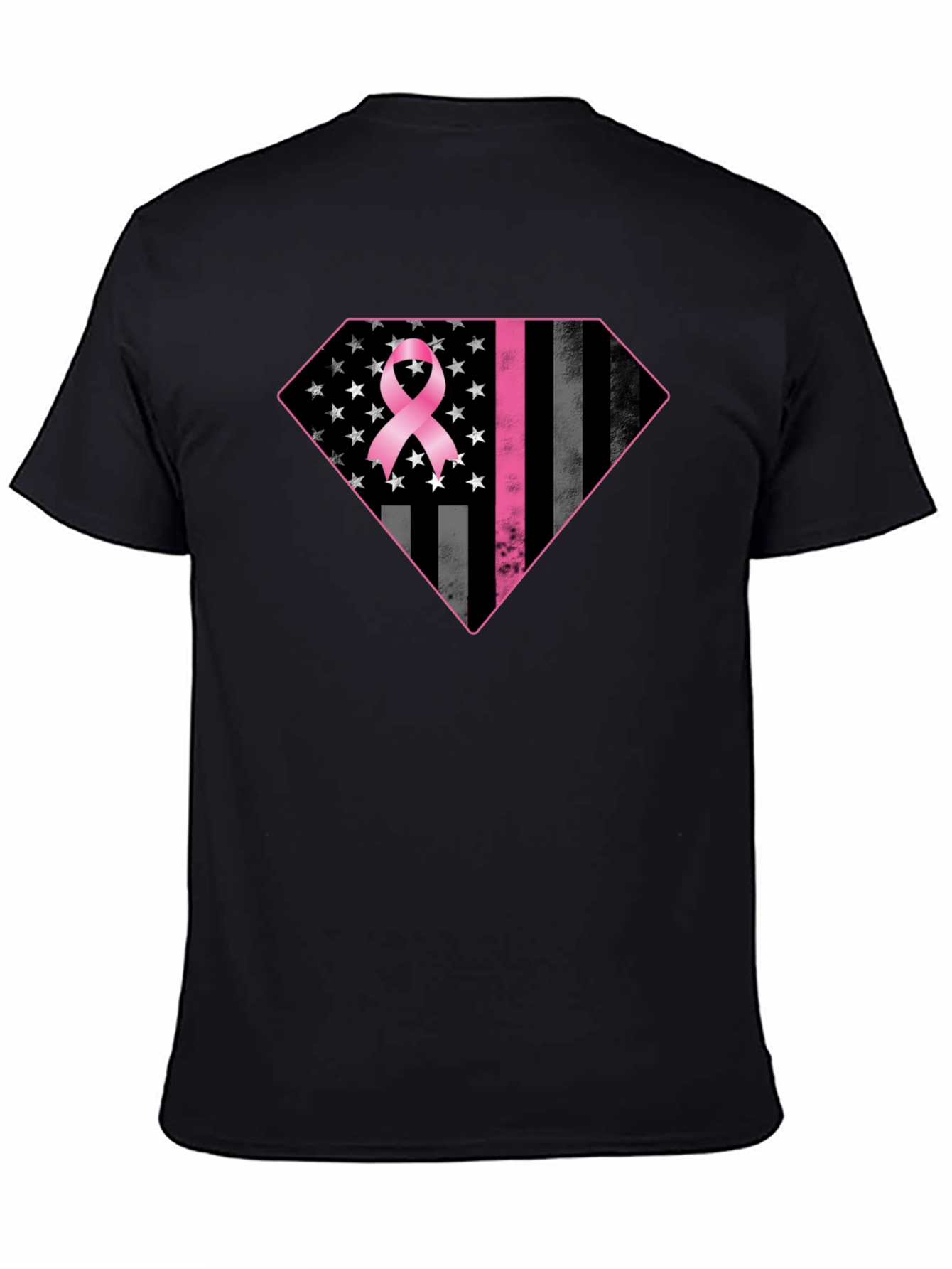 Breast Cancer Awareness Flag Graphic Tee