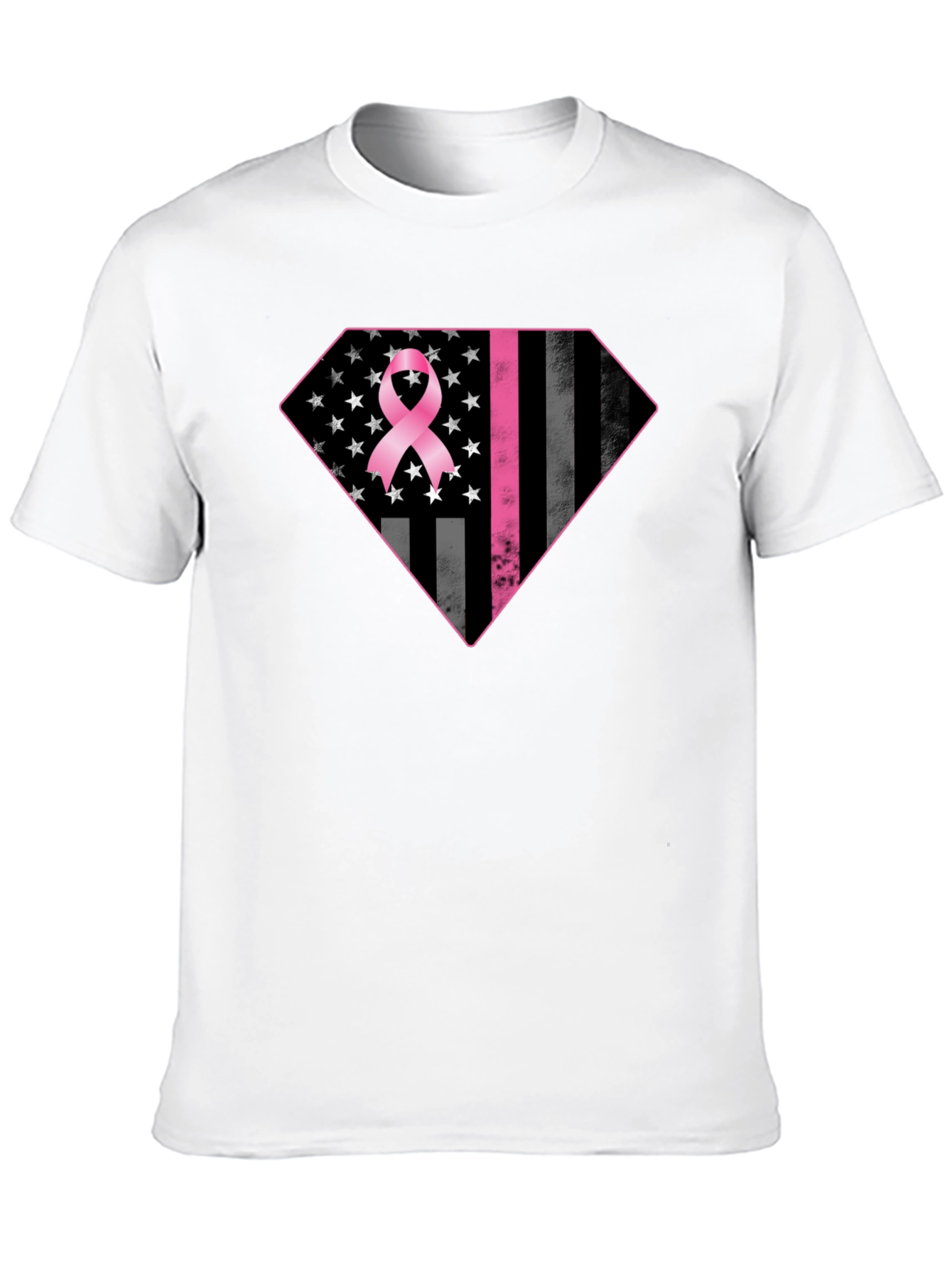 Breast Cancer Awareness Flag Graphic Tee