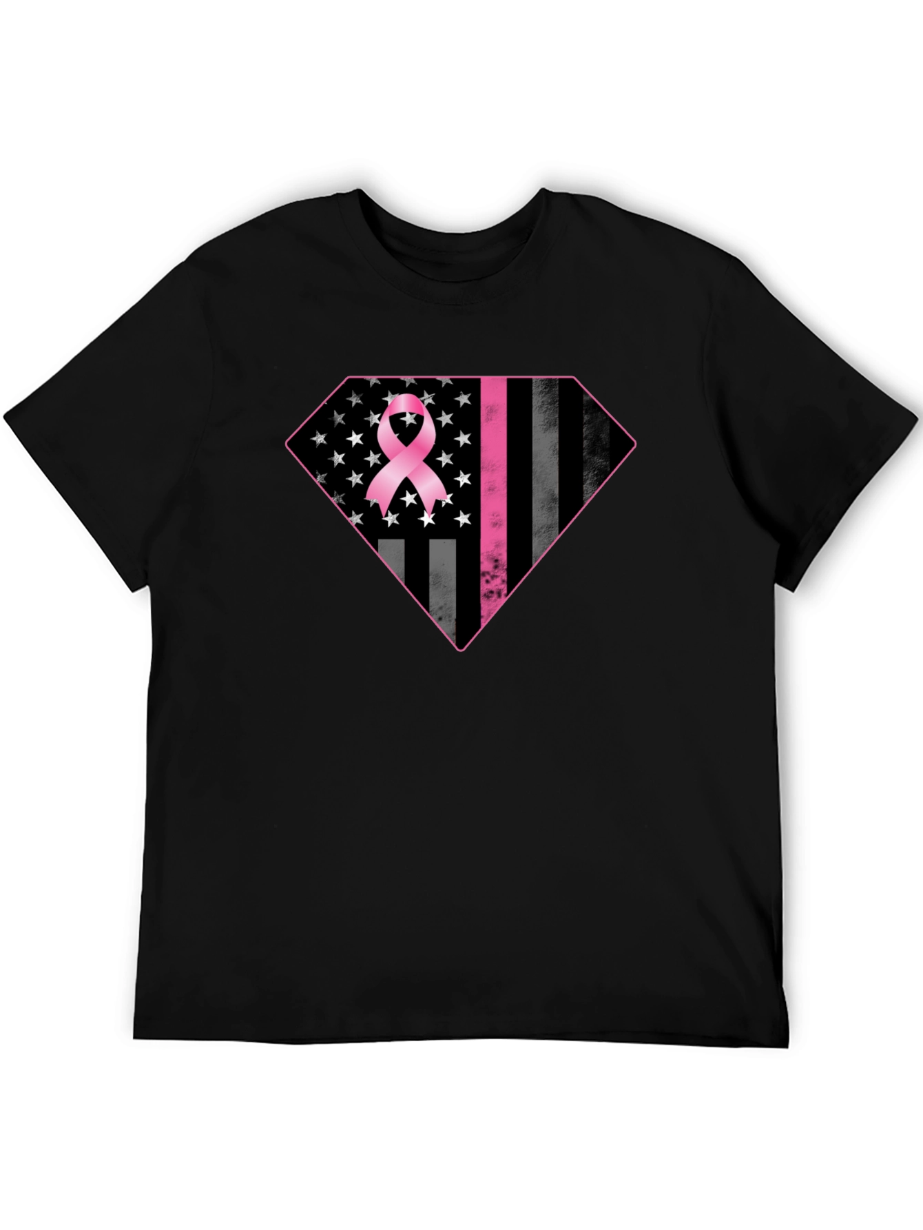 Breast Cancer Awareness Flag Graphic Tee