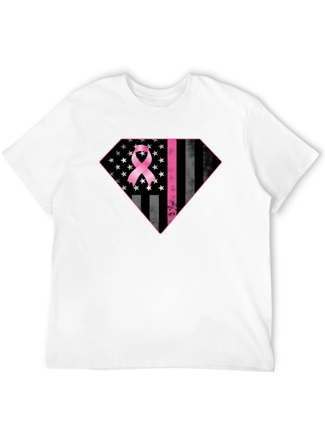 Breast Cancer Awareness Flag Graphic Tee