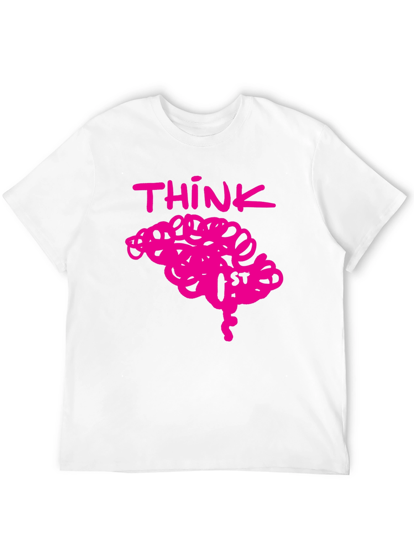 Think Brain Pink Graphic Tee