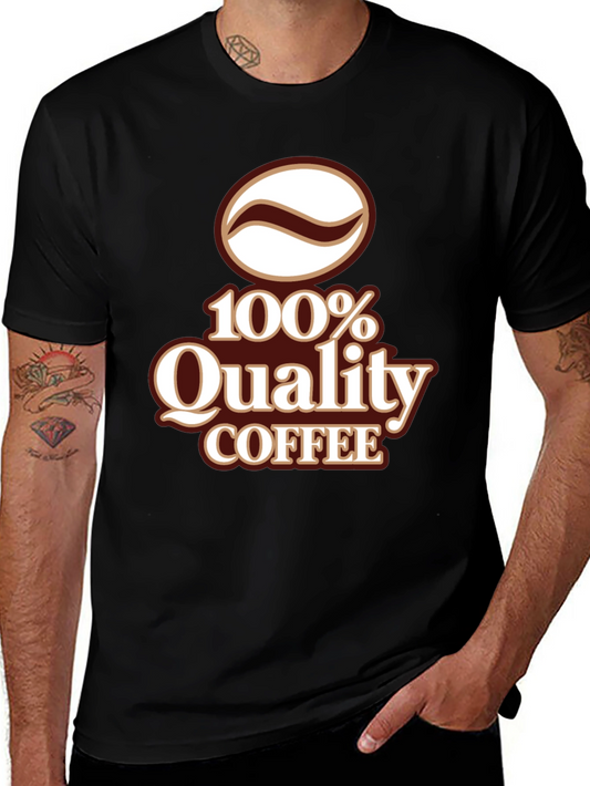 100% Quality Coffee Graphic T-Shirt - Black