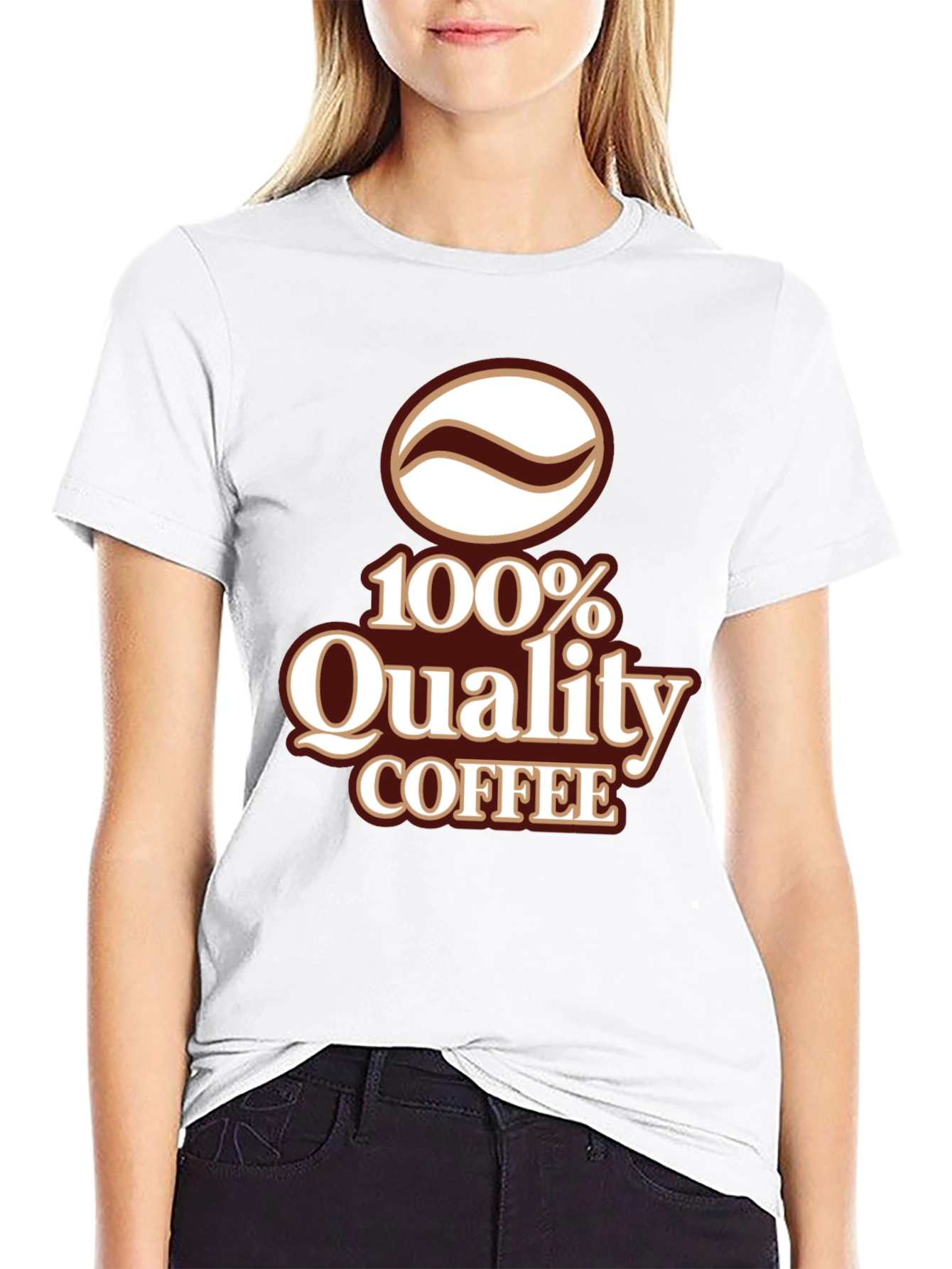 100% Quality Coffee Graphic T-Shirt - Black