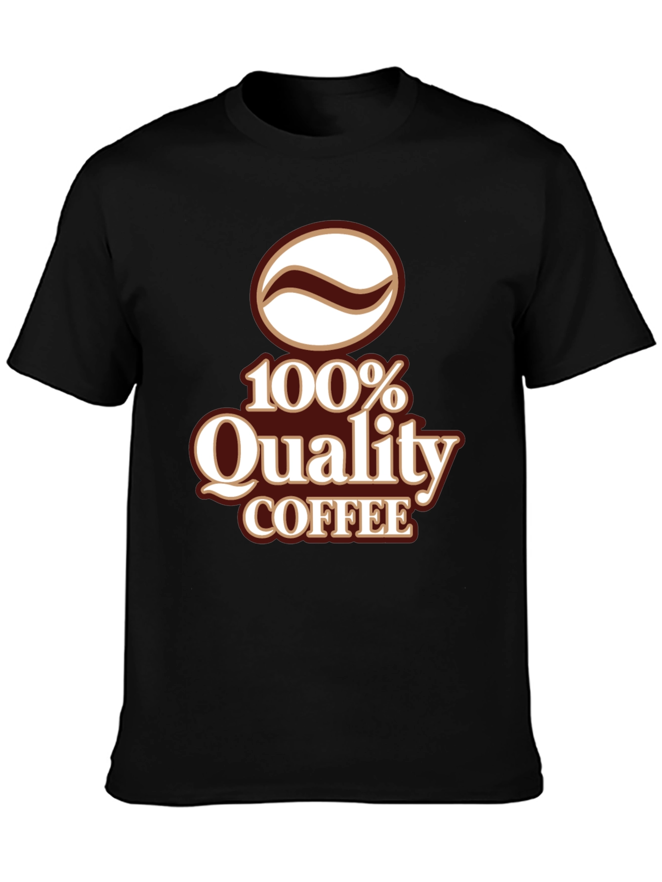 100% Quality Coffee Graphic T-Shirt - Black