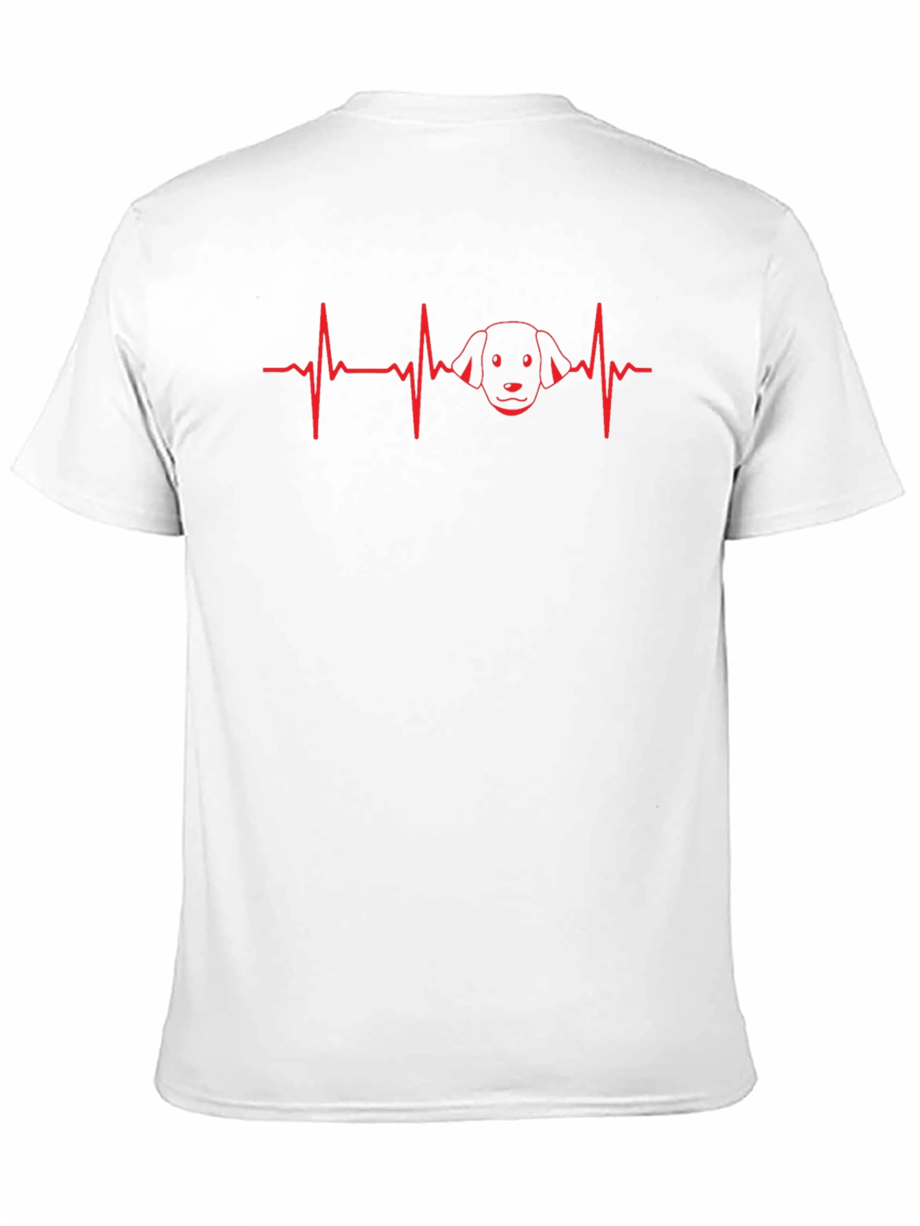 Dog Lover ECG Heartbeat Graphic Tee