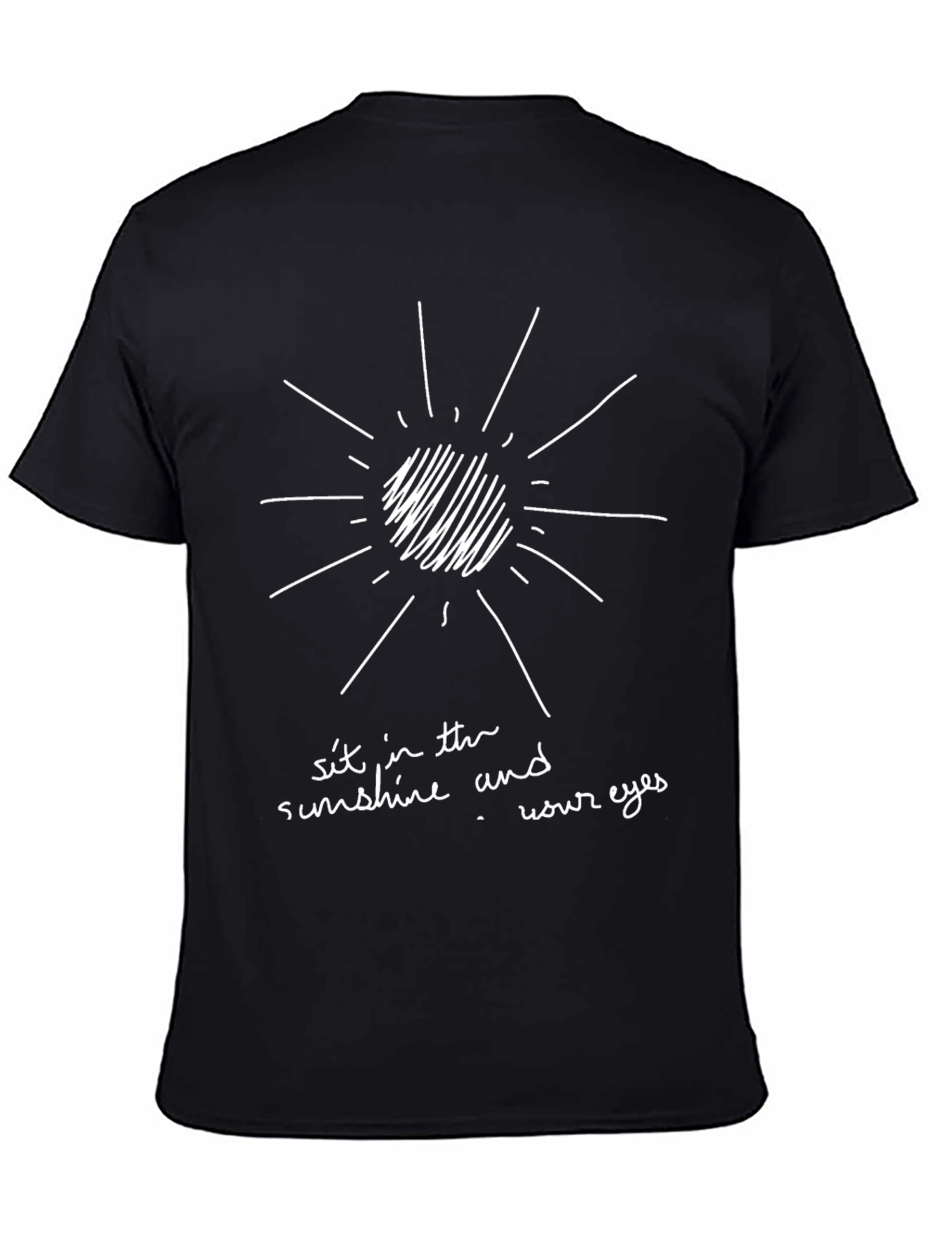 Sunshine Graphic Tee - Black Cotton T-Shirt