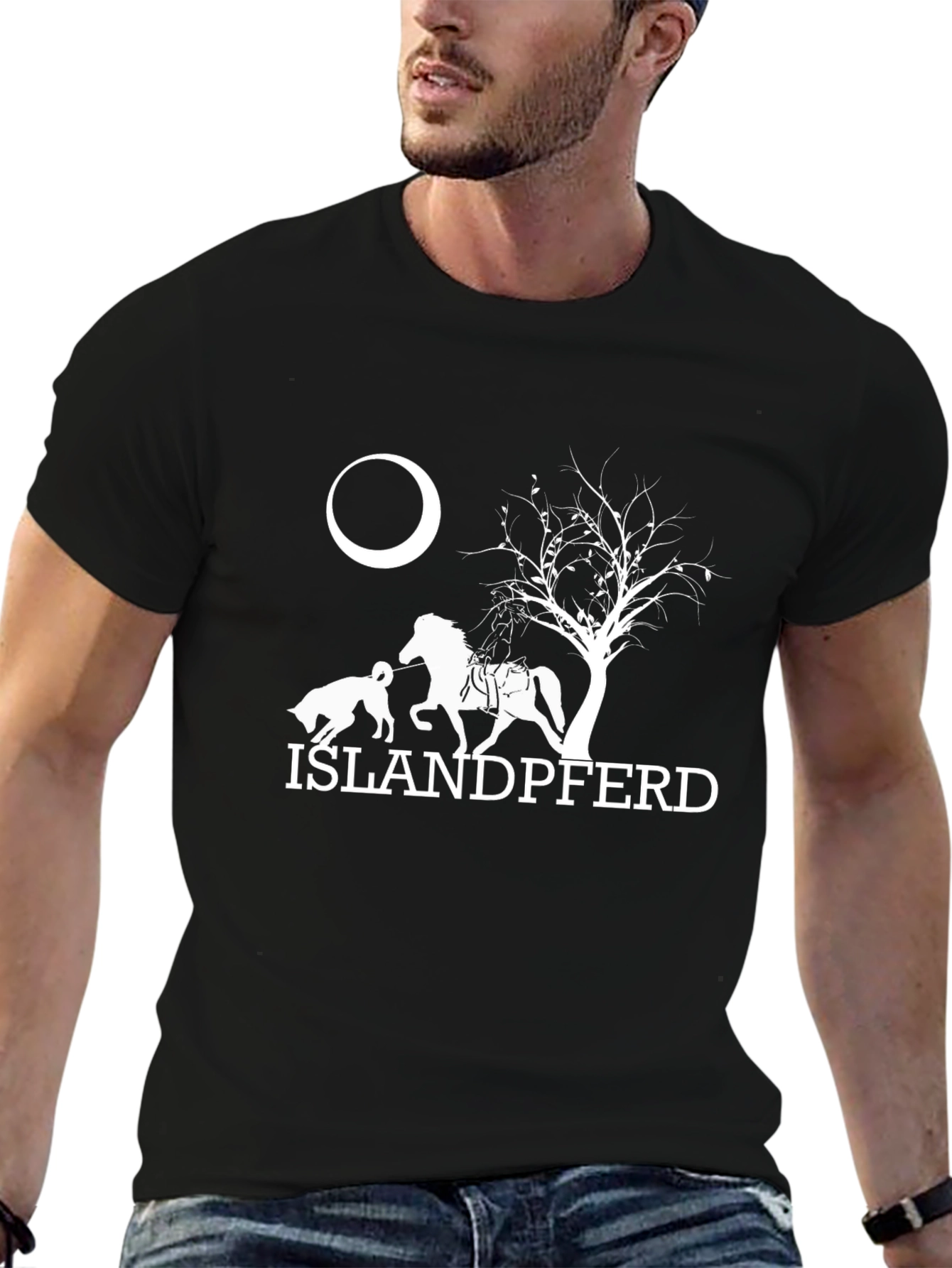 Islandpferd T-Shirt - Horse and Dog Design