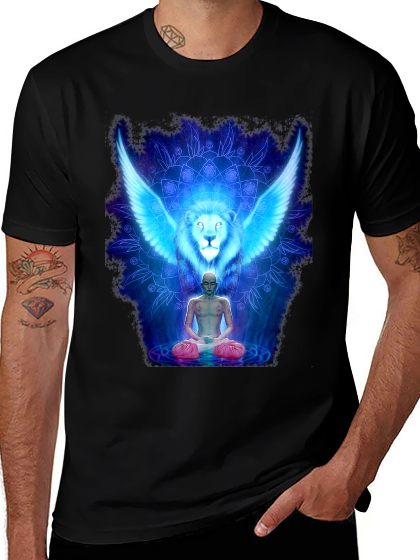 Winged Lion Meditation T-Shirt