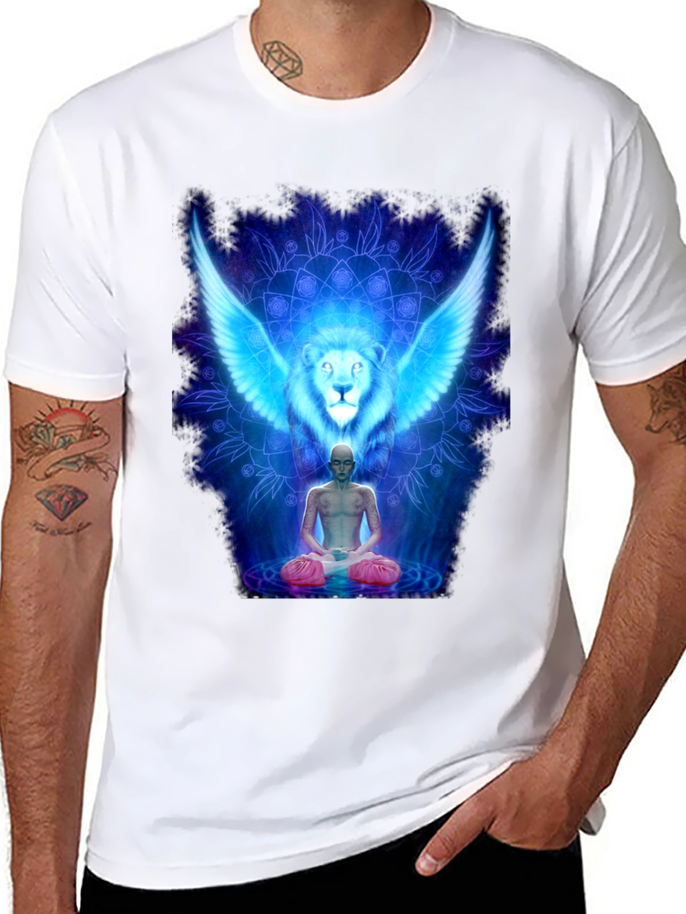 Winged Lion Meditation T-Shirt