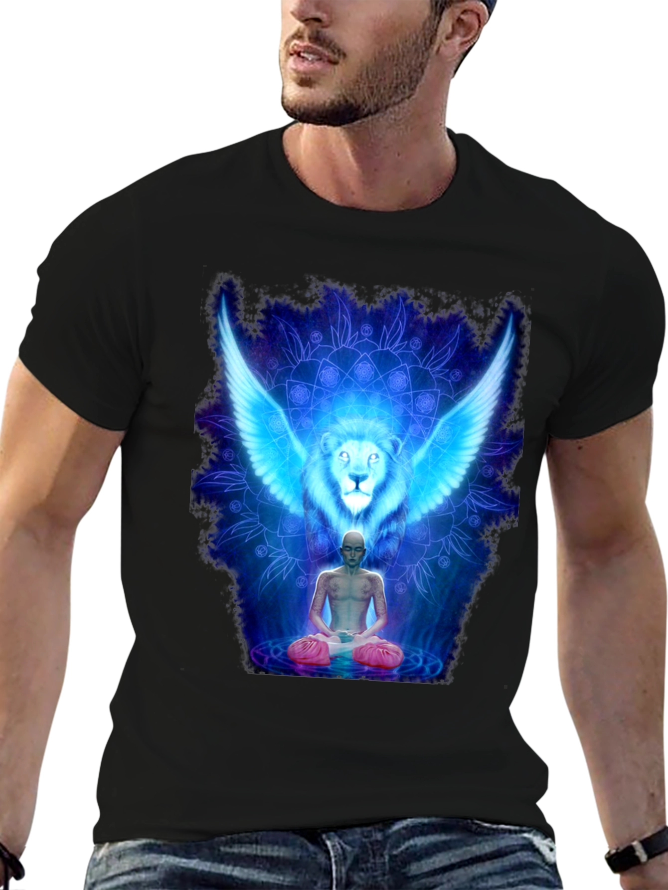 Winged Lion Meditation T-Shirt