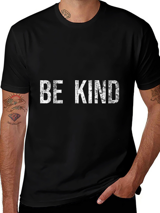 Be Kind Graphic Tee - Black Cotton Blend Shirt