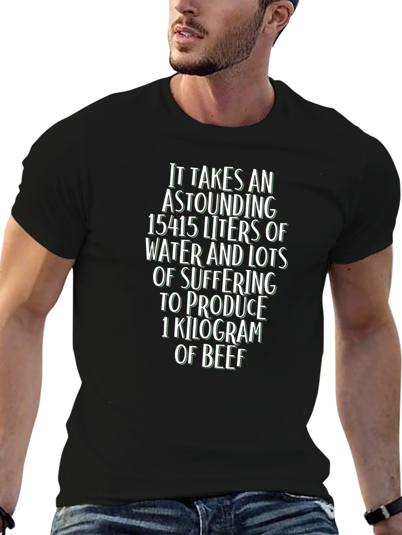 Vegan Awareness T-Shirt: Beef Production Impact
