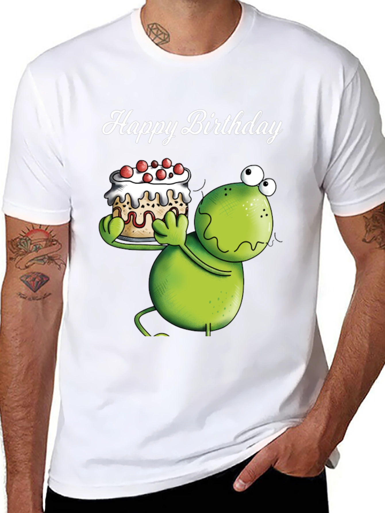Happy Birthday Frog T-Shirt - Unique Graphic Tee