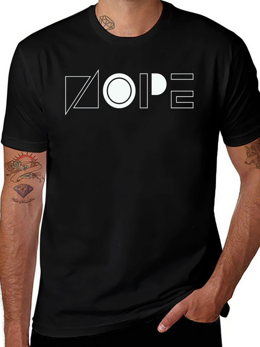Geometric NOPE Graphic Tee - Modern Minimalist