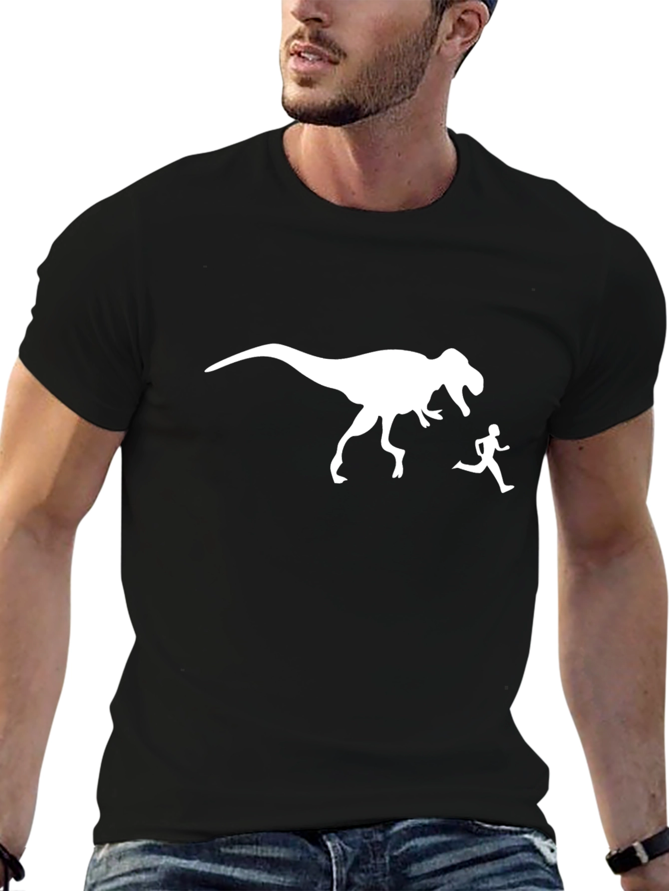 Dino Chase Graphic Tee - Black T-Shirt