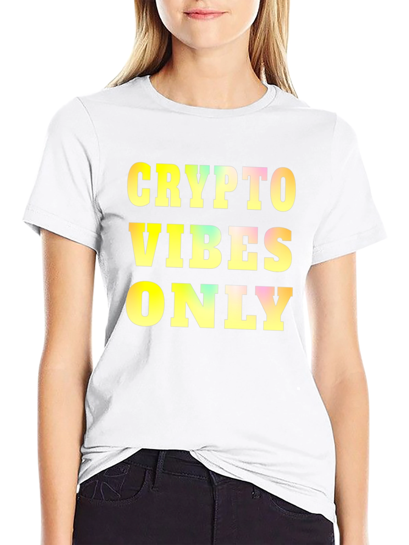 Crypto Vibes Only Graphic Tee - Black