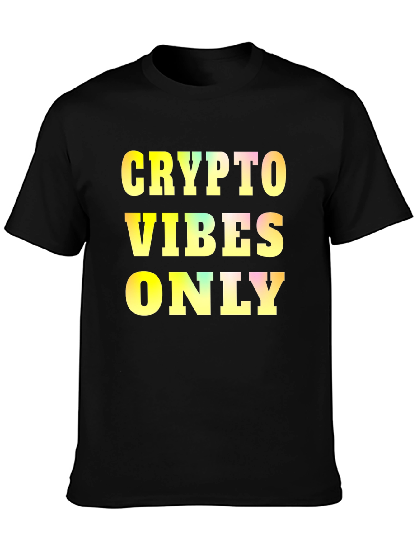 Crypto Vibes Only Graphic Tee - Black