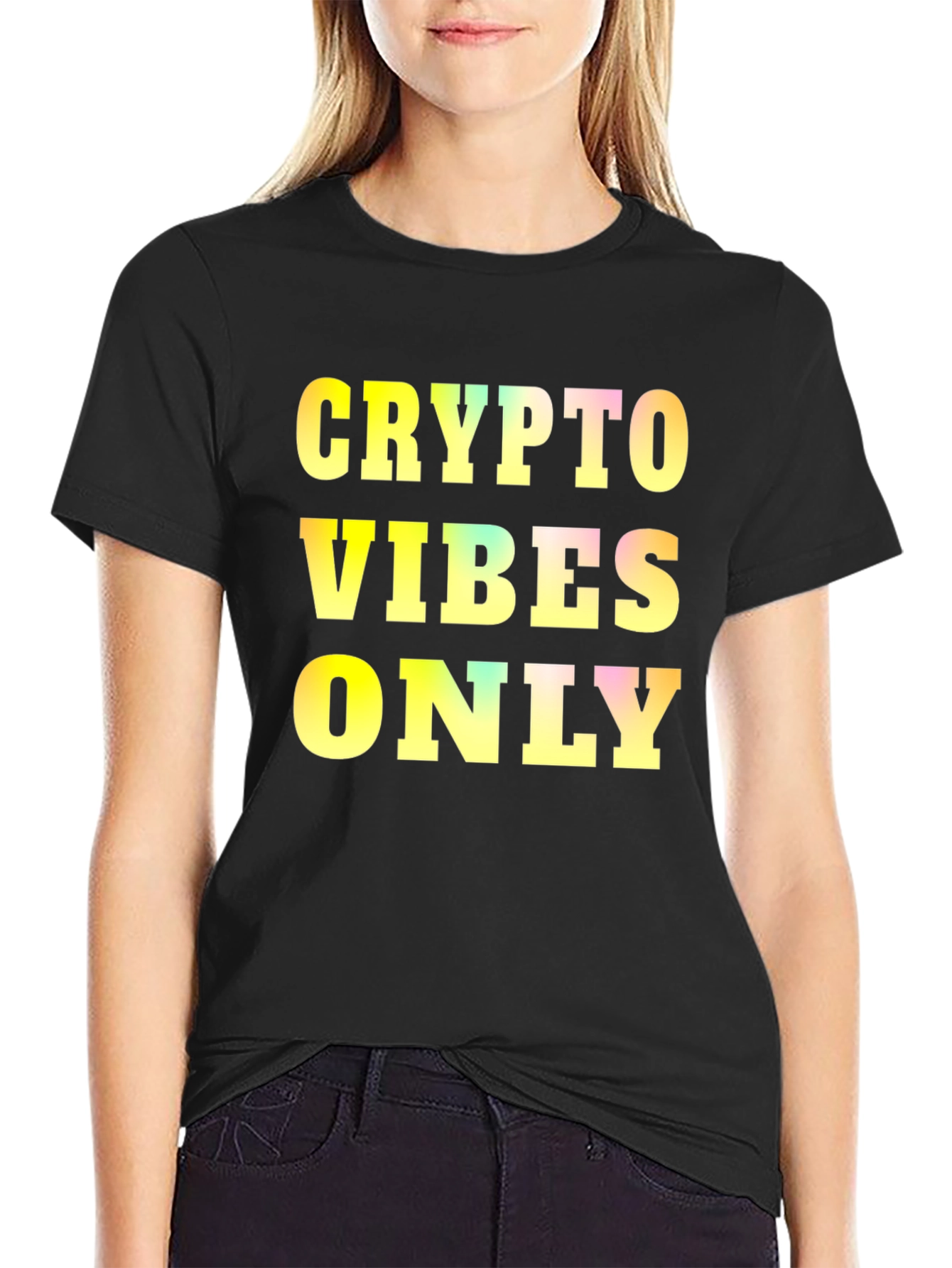 Crypto Vibes Only Graphic Tee - Black
