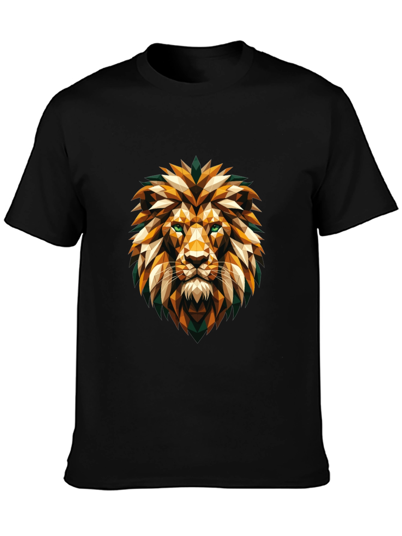 Geometric Lion Head Graphic Tee - Cool Stylish Design