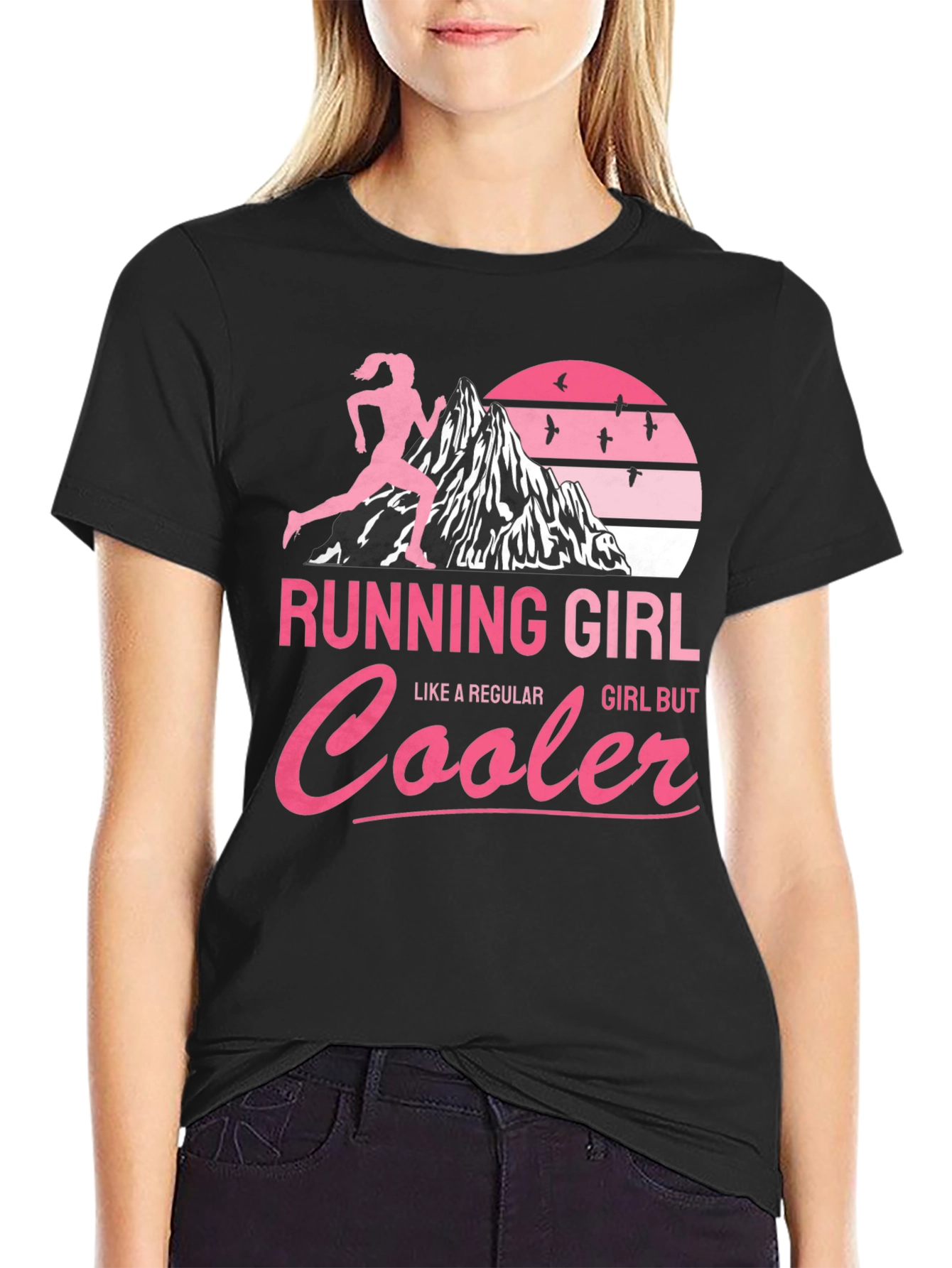 Running Girl T-Shirt - Cool Runner Design