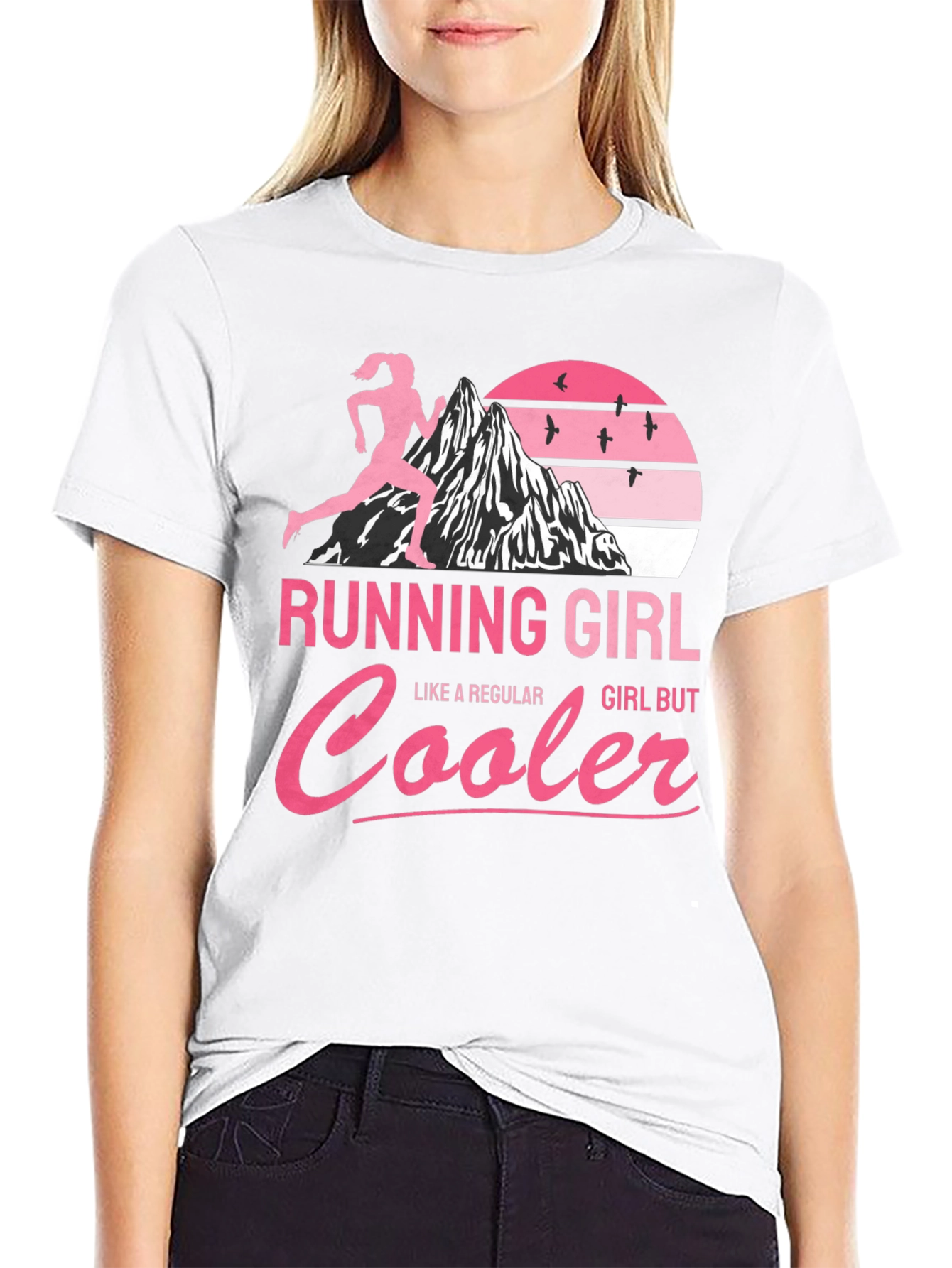 Running Girl T-Shirt - Cool Runner Design