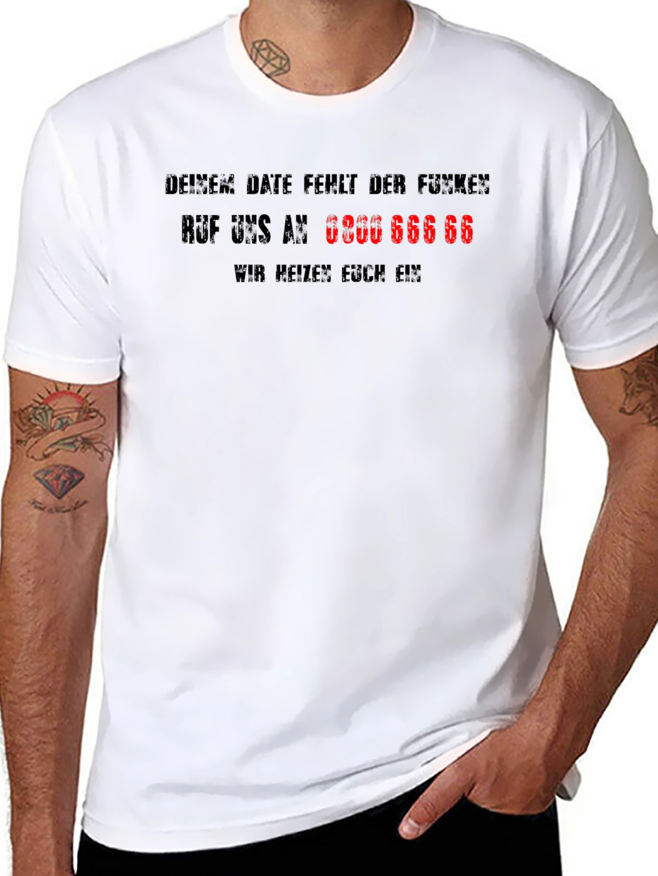Funny German Slogan T-Shirt - Heizex Euch Ein
