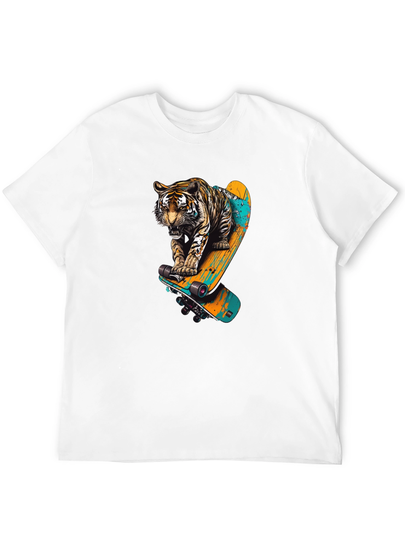 Tiger Skateboard Graphic T-Shirt